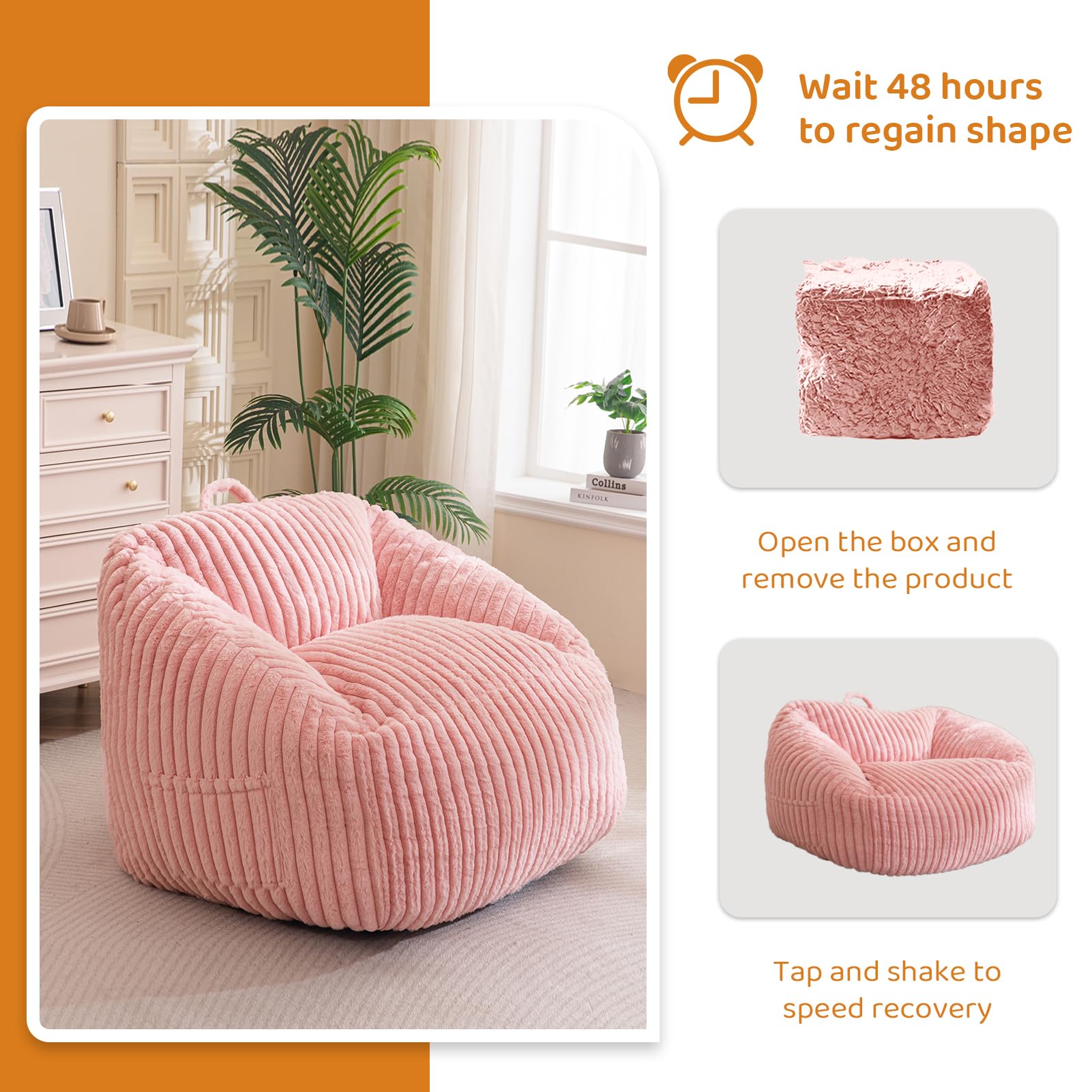 Giant Bean Bag Chair for Adults and Kids