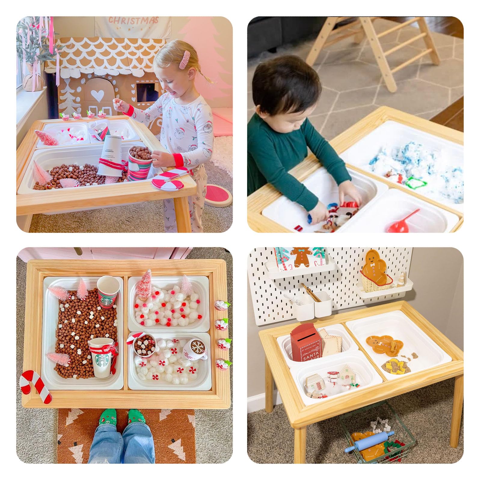 Sensory Table for Toddlers, Indoor Table with Storage Bins