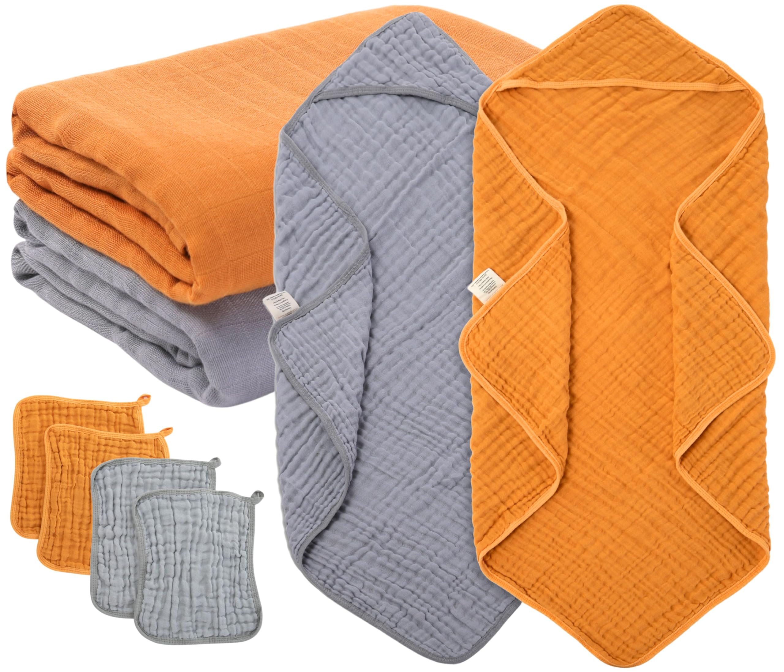 Cozy Baby Essentials Set - Muslin Cotton and Viscose Derived