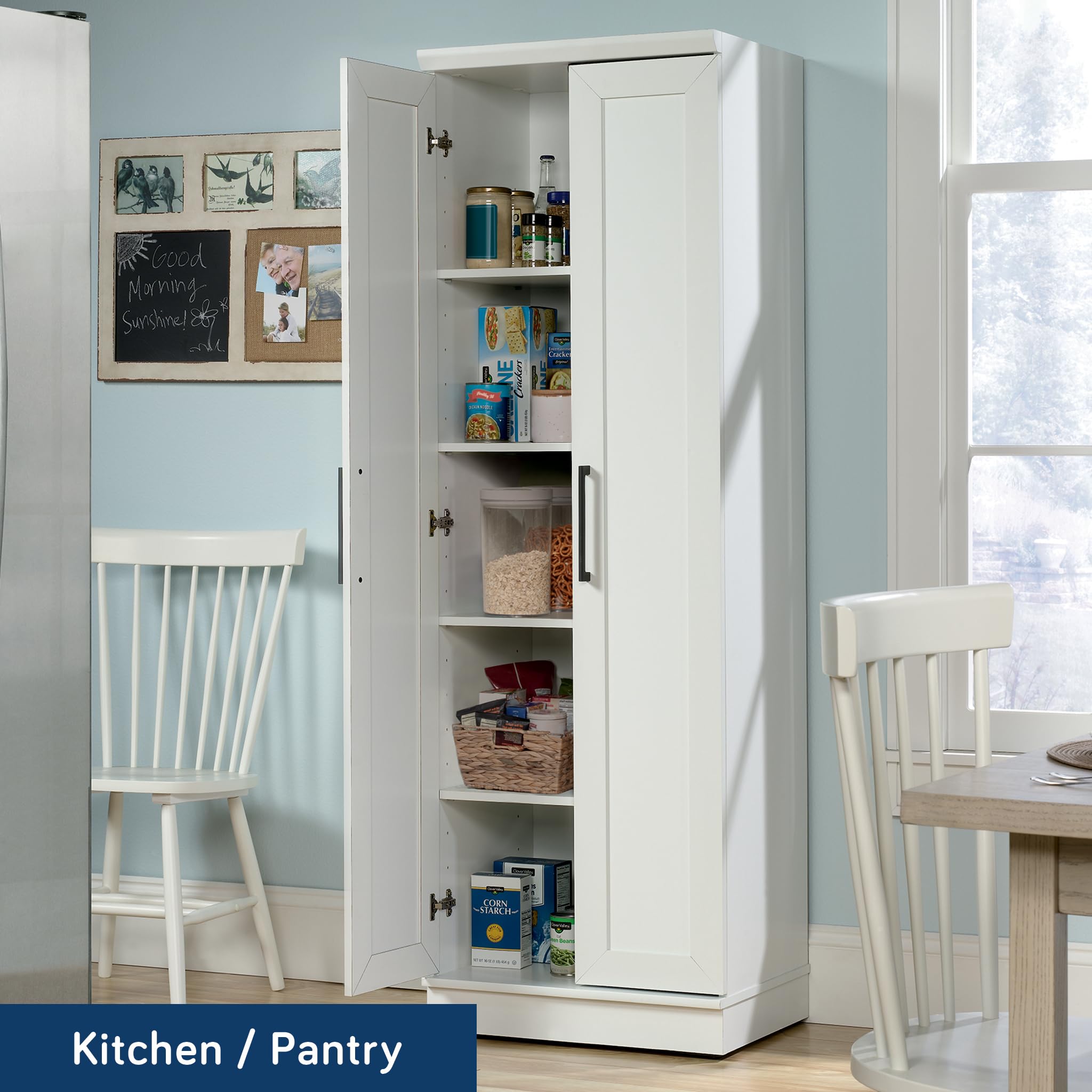 Tall Storage Cabinet with Adjustable Shelves