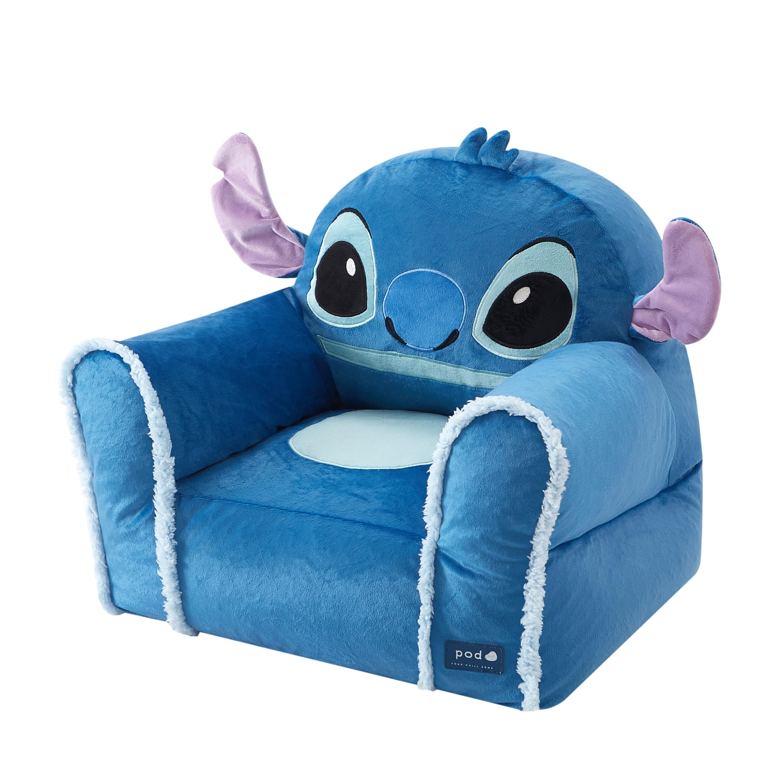 Disney Stitch Figural Soft and Comfortable Structured Bean Bag Sofa Chair for Kids