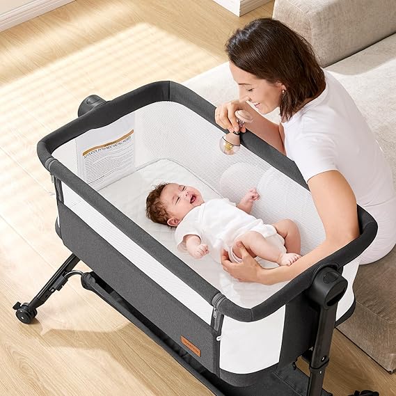 Baby Bassinet Bedside Sleeper - All-Mesh Design, Portable
