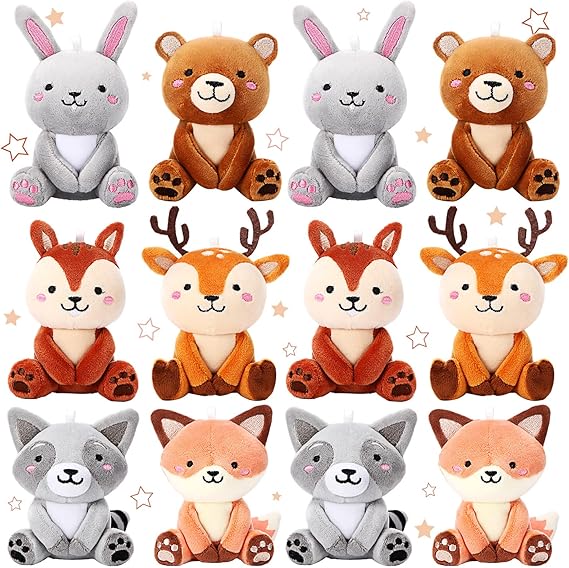 12 Pcs Mini Stuffed Farm Animals Bulk 4 Inch Farm Animals Plush Toys Plush Cute