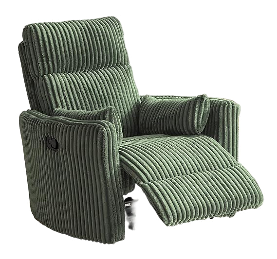 Swivel Recliner Chair: Corduroy Rocking Chair Nursery Glider
