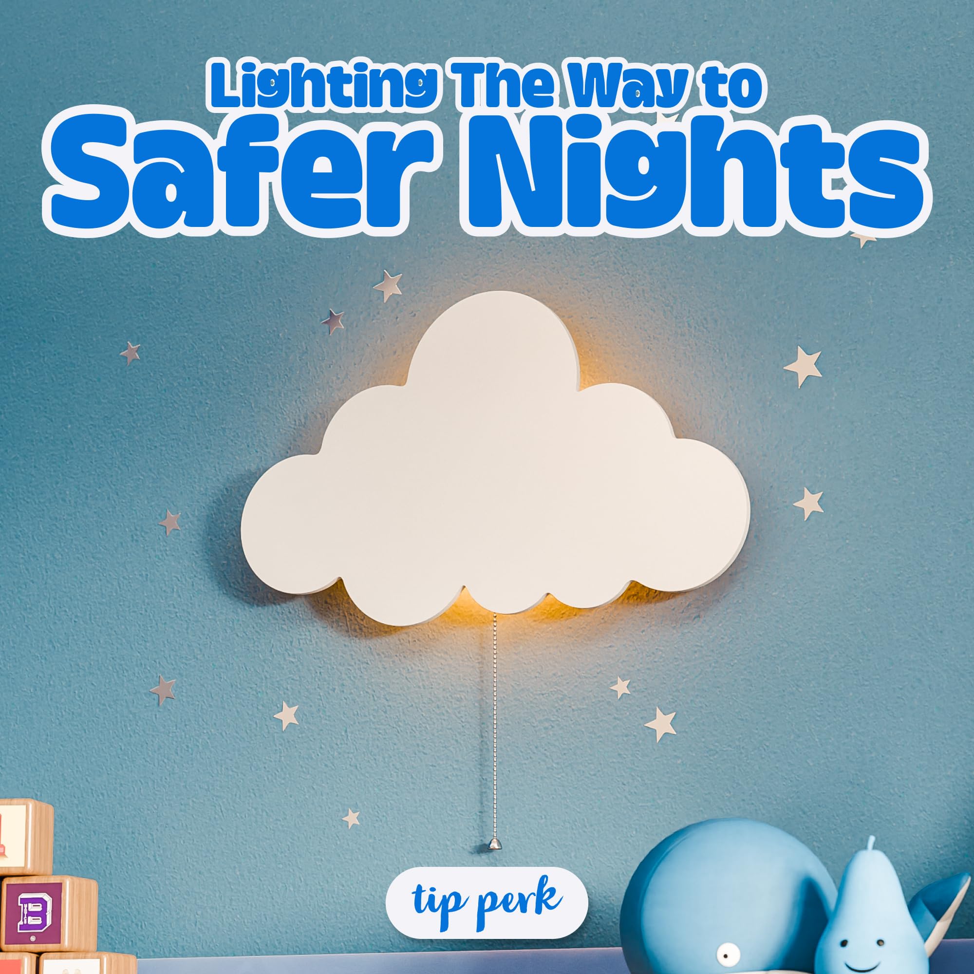Floating Cloud Wall Lamp for Nursery Kids Bedroom