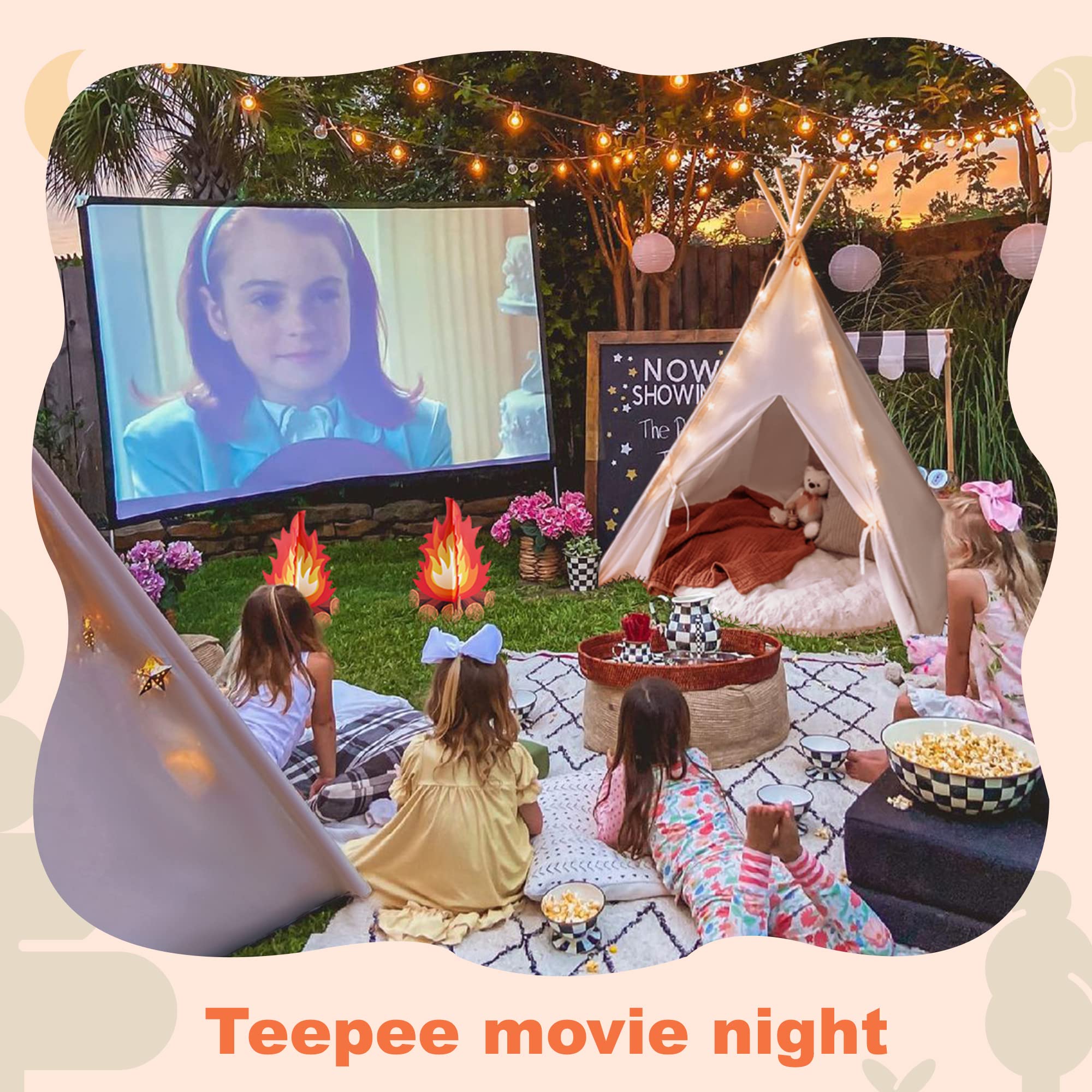 Kids Teepee Tent with Star Lights and Accessories