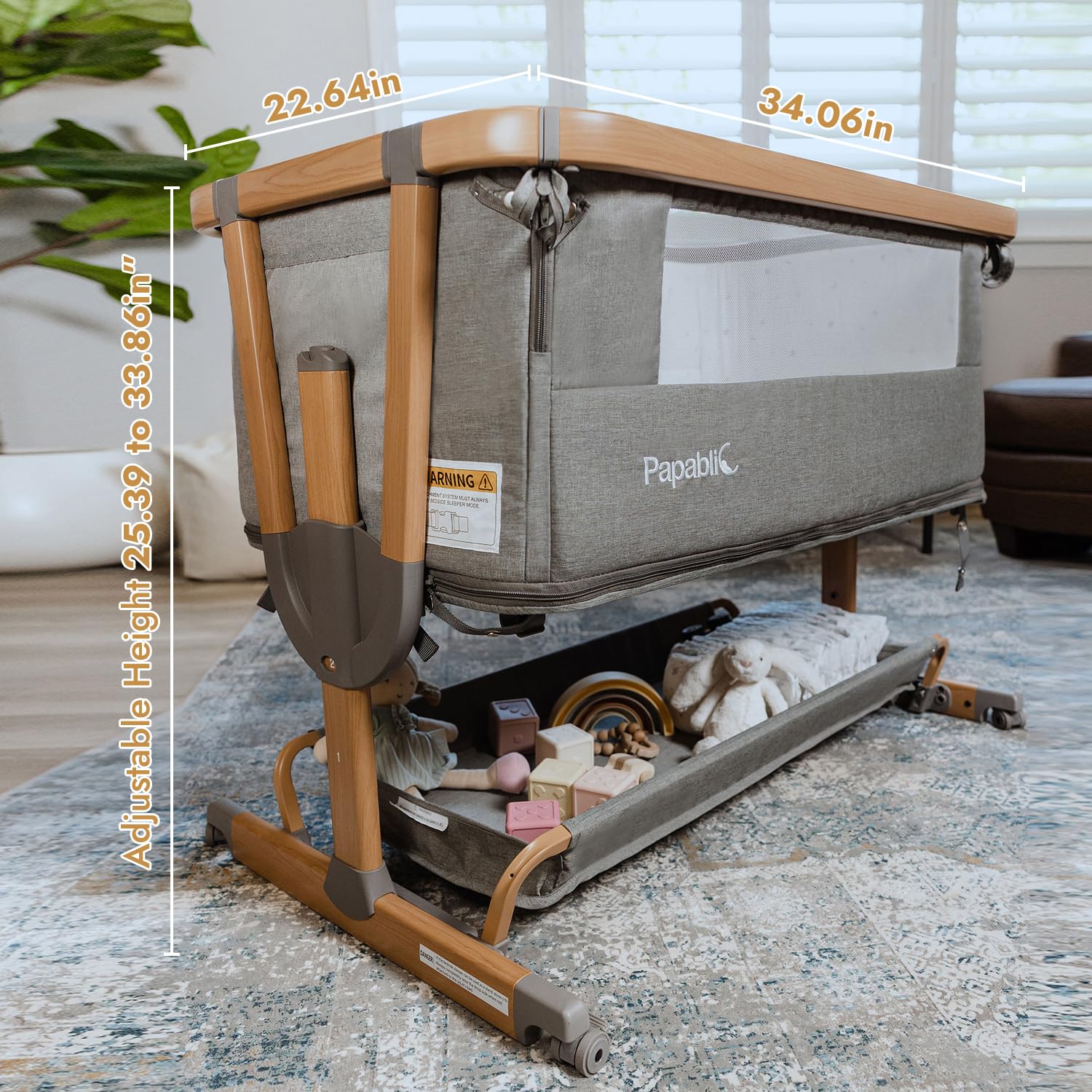 4-in-1 Convertible Baby Bassinet with Adjustable Height