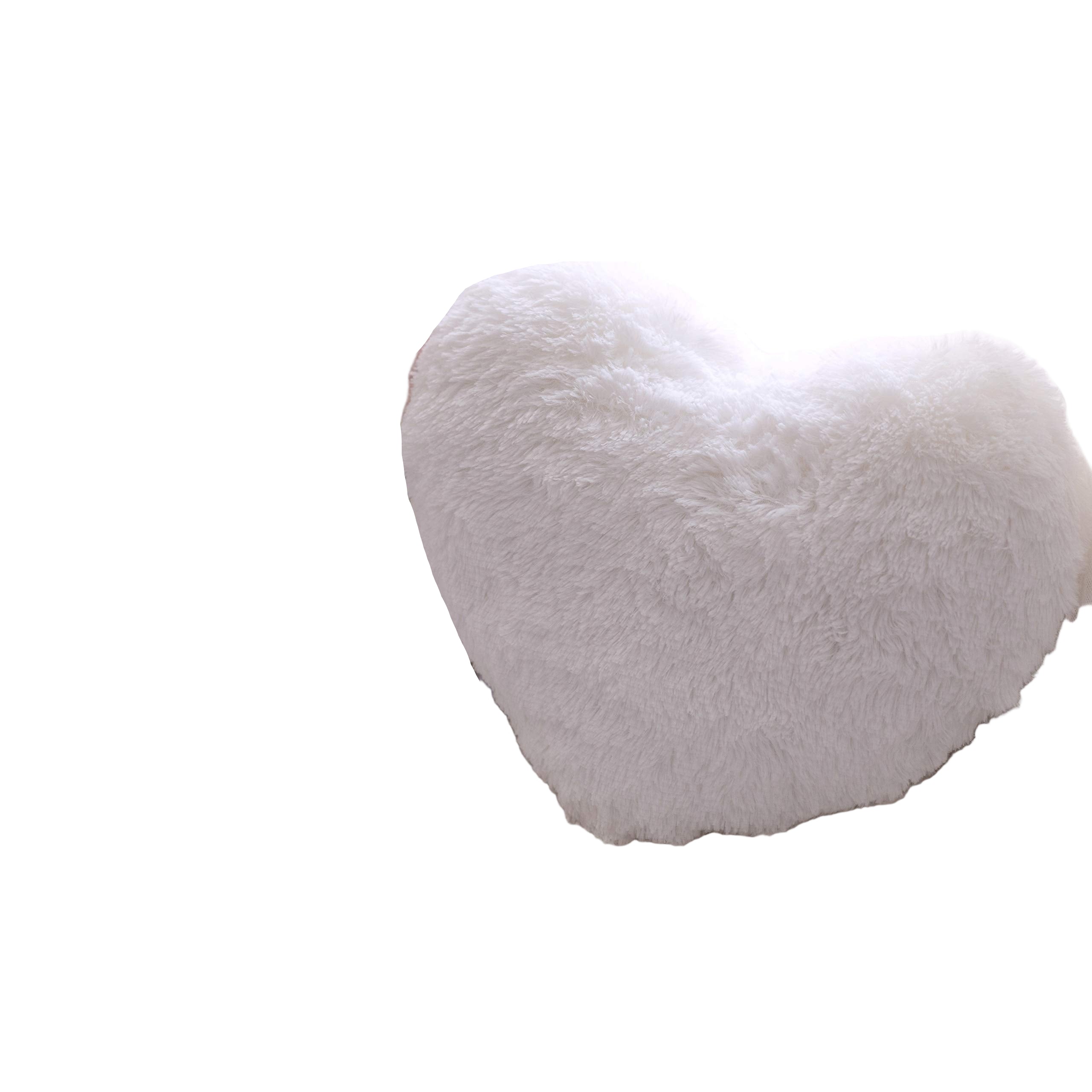 Set of 2 Decorative Throw Pillows for Girls. White Fluffy