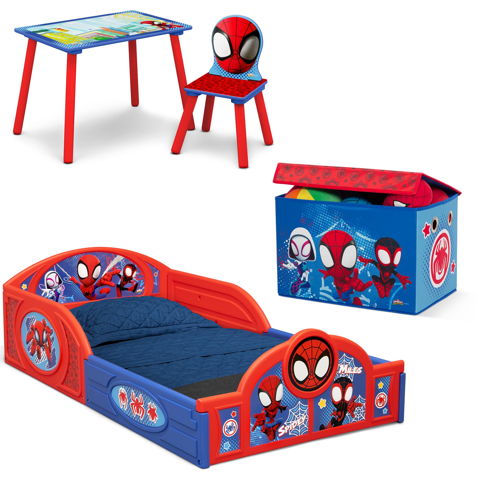 Marvel Spidey and His Amazing Friends 4-Piece Toddler Room-in-a-Box Set