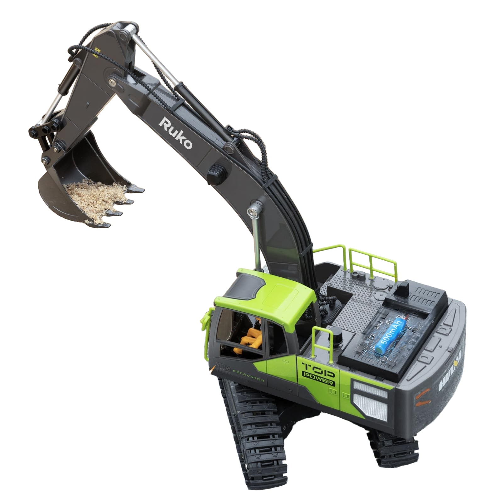 1661 Remote Control Excavator Toys for Boys, 2.4Ghz RC Construction Vehicles