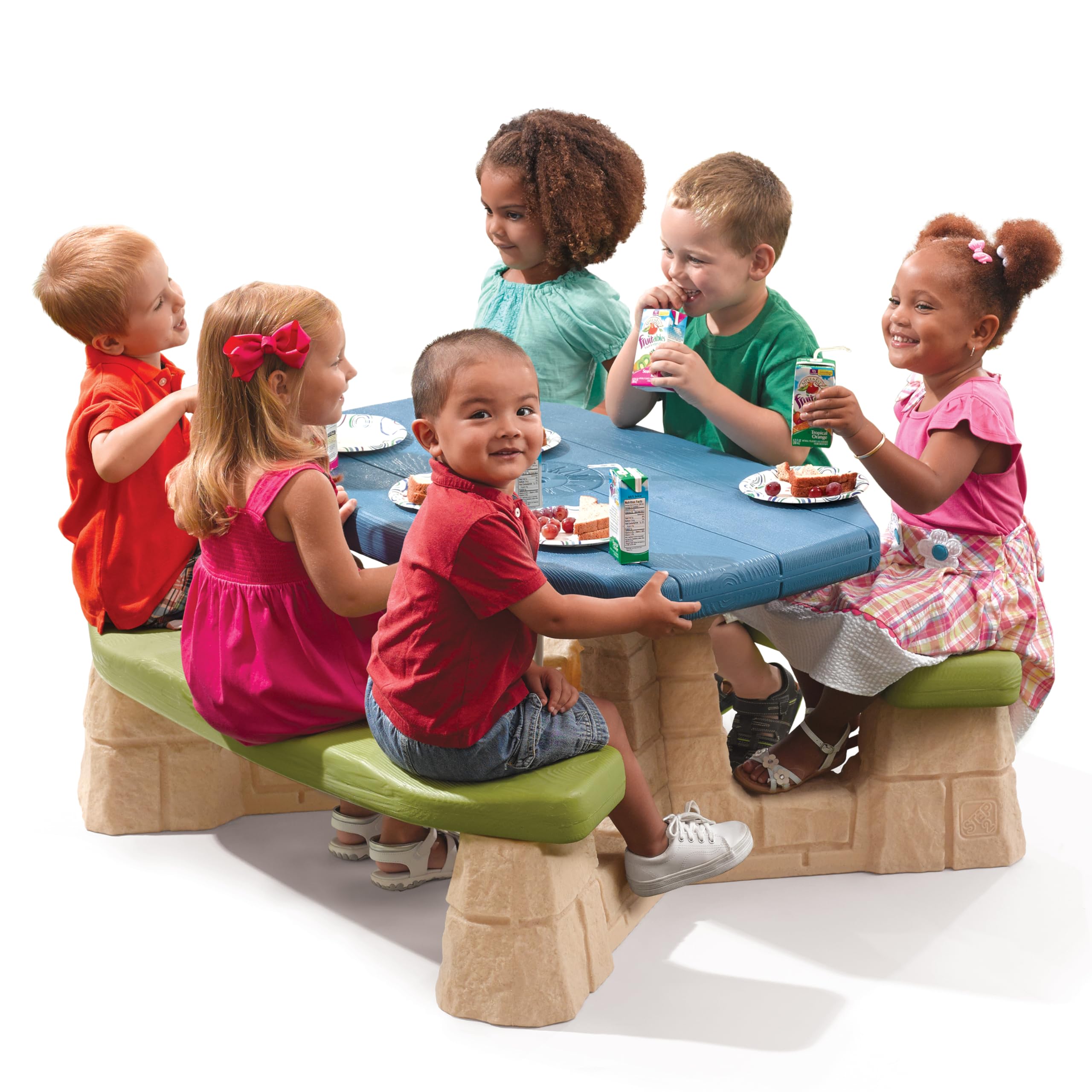 Naturally Playful Kids Picnic Table with Removable Umbrella