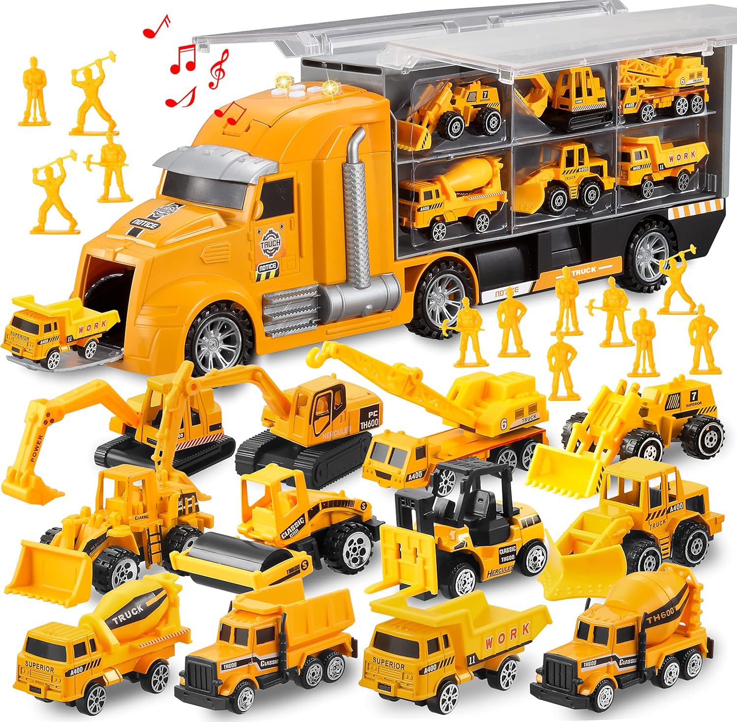 25-Piece Die-cast Construction Truck Toy Set by Joyin