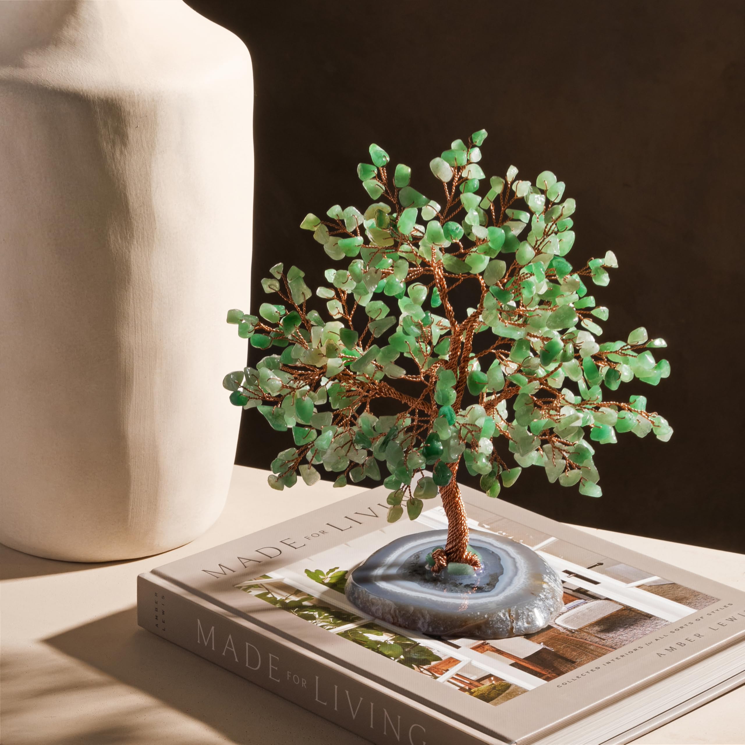 KARMA AND LUCK, Luck & Success, Real Jade Crystal Feng Shui Tree of