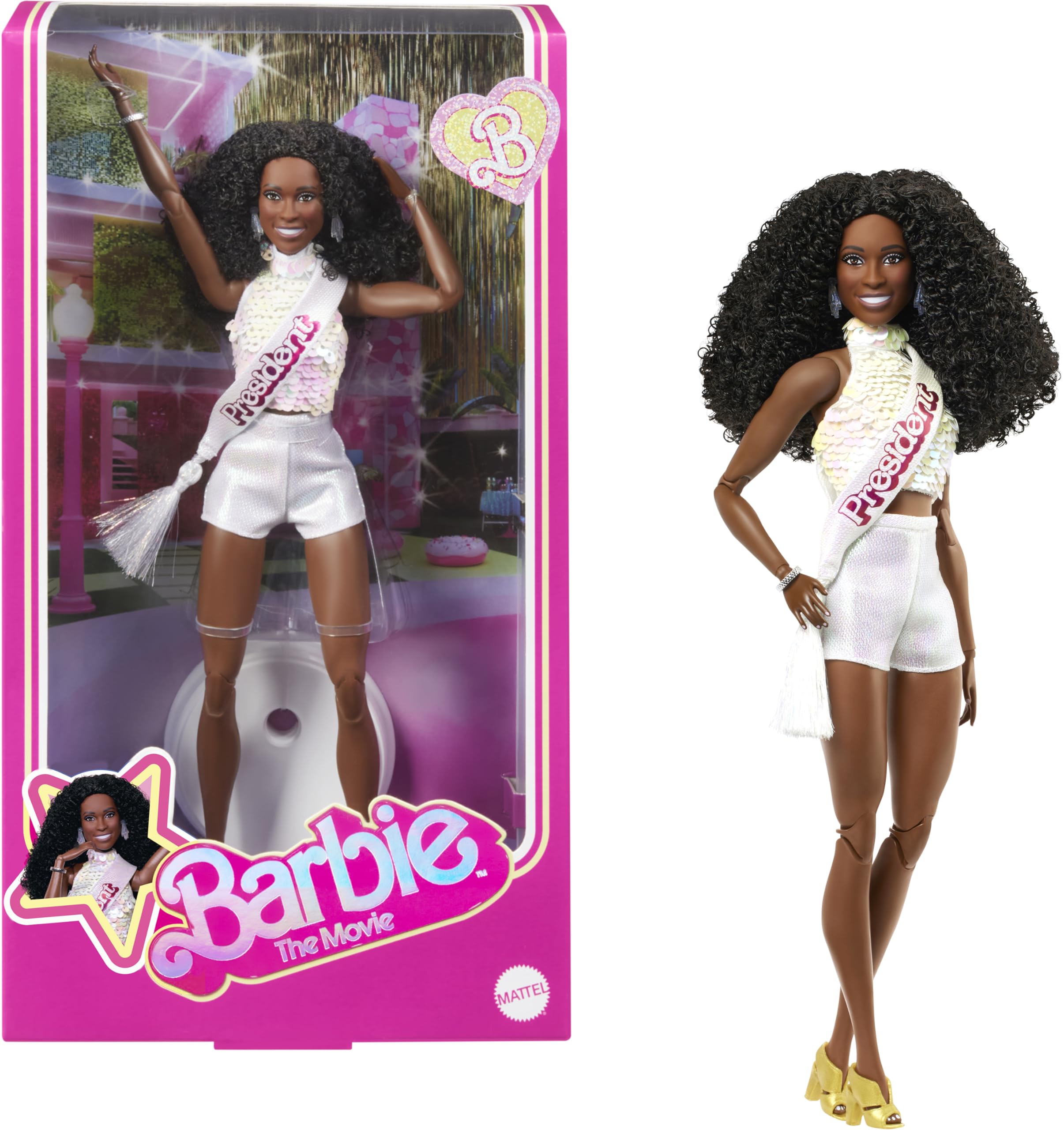 The Movie President Collectible Doll, ISSA Rae as President Wearing Shimmery White Blouse