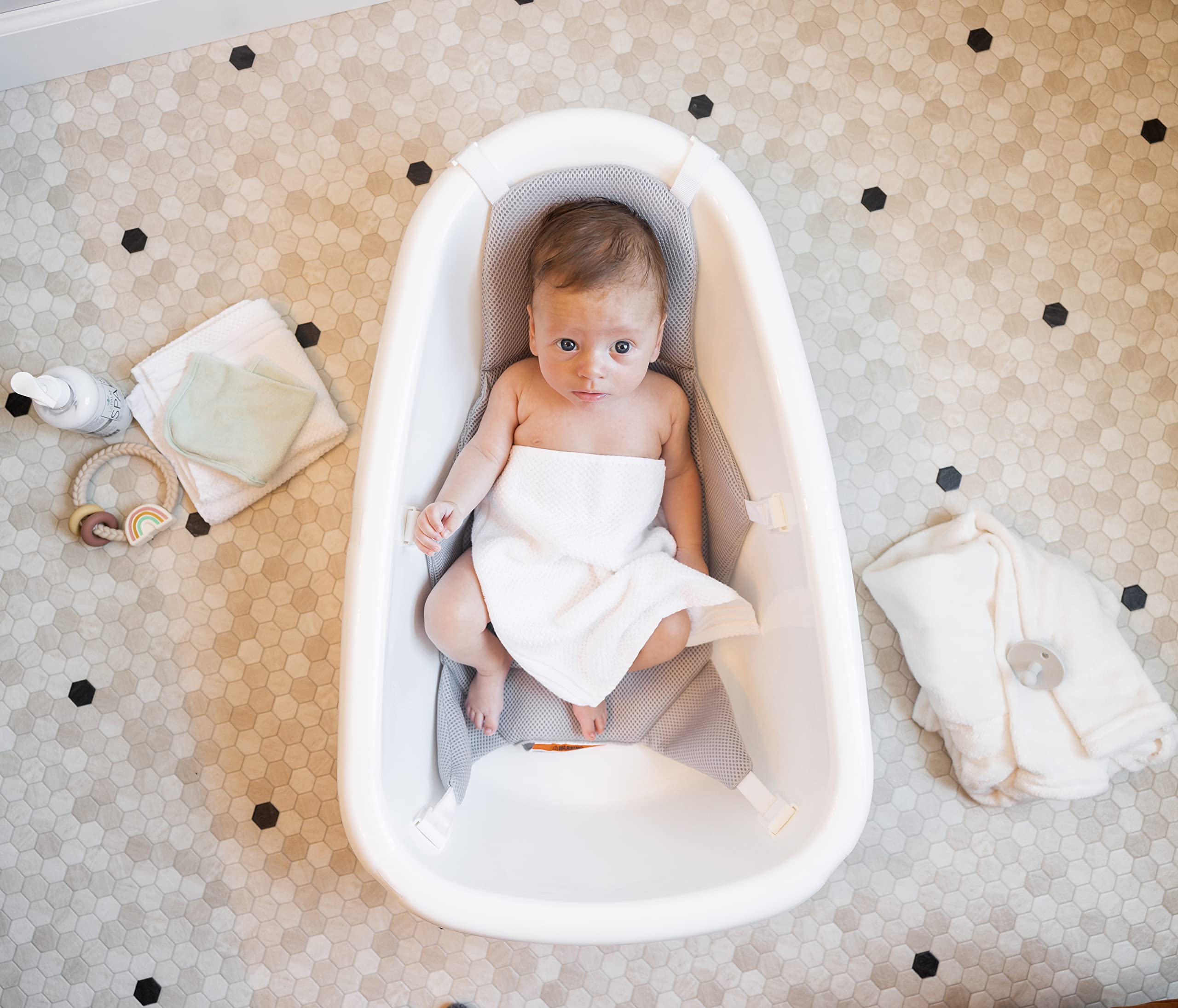 3-in-1 Adjustable Infant Bath Tub with Mesh Sling
