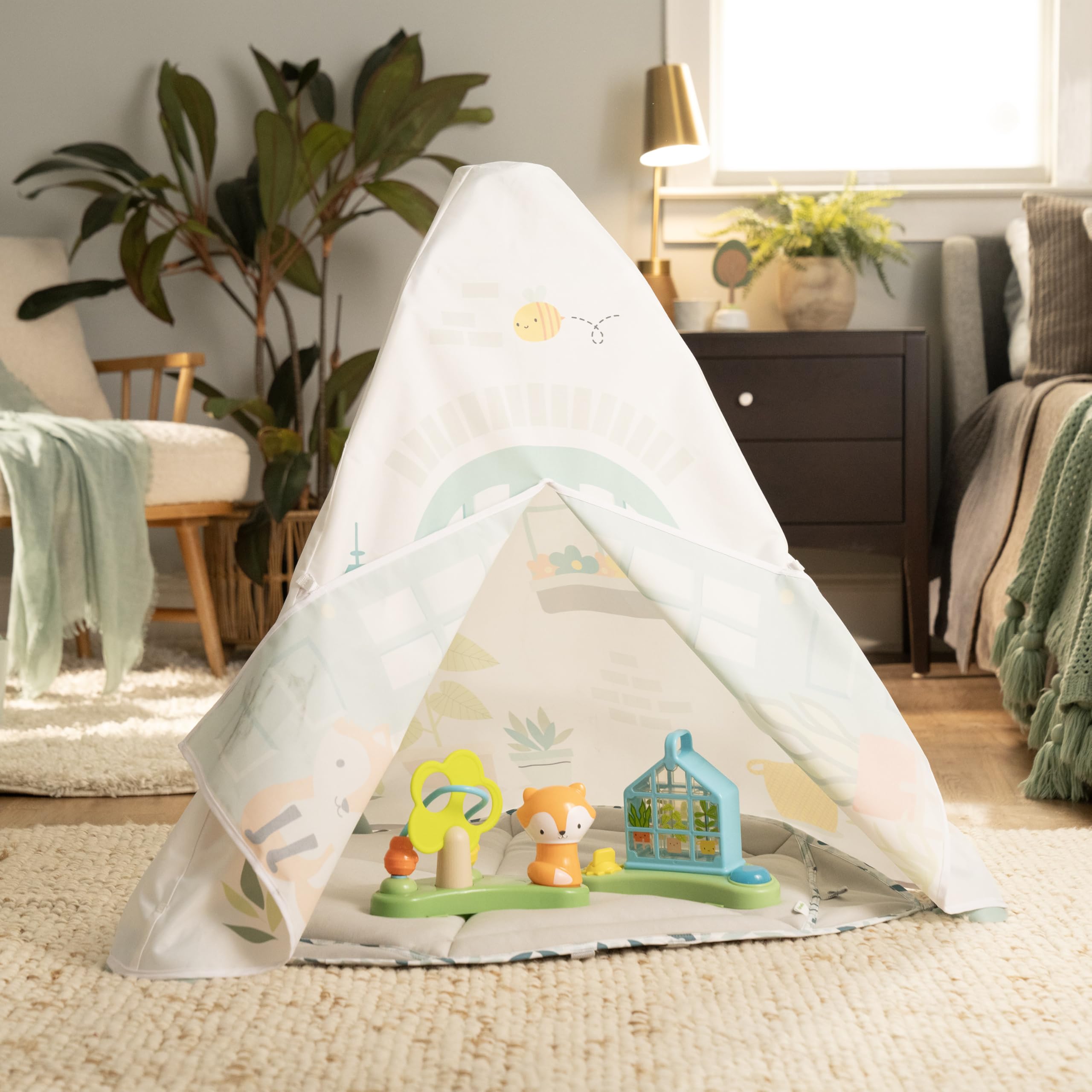 Ingenuity Tummy-to-Toes 6-in-1 Milestone Center, Play Gym, Foldable Mat