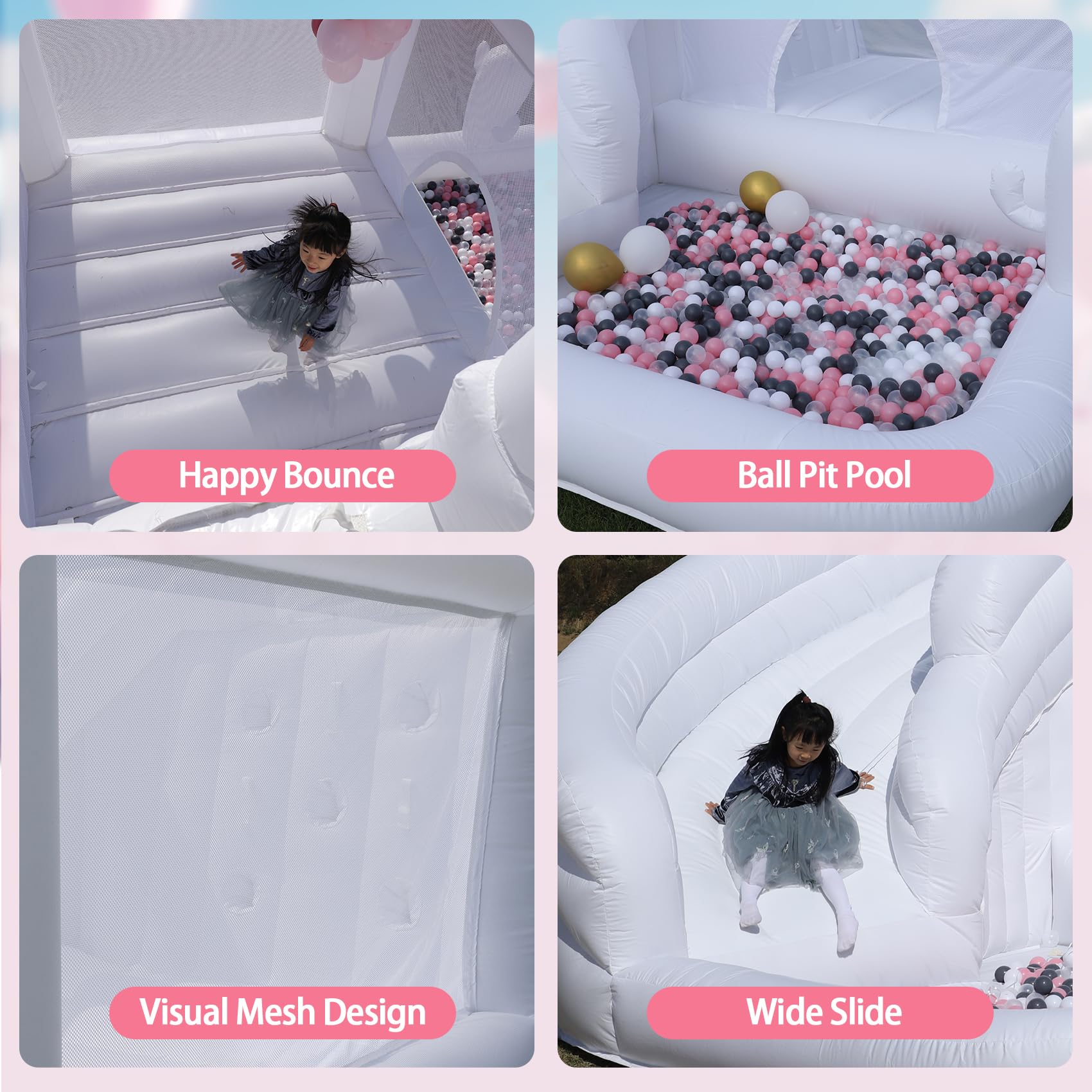 Commercial Inflatable Bounce House with Slide and Ball Pit