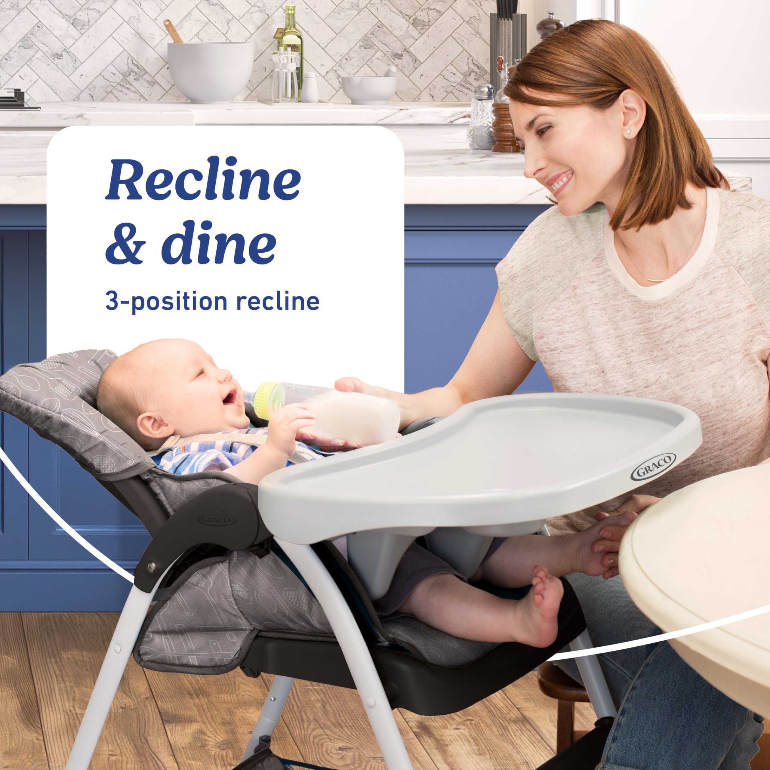 Ultra Slim Fast-Folding High Chair with One-Hand Fold - Space-Saving Design