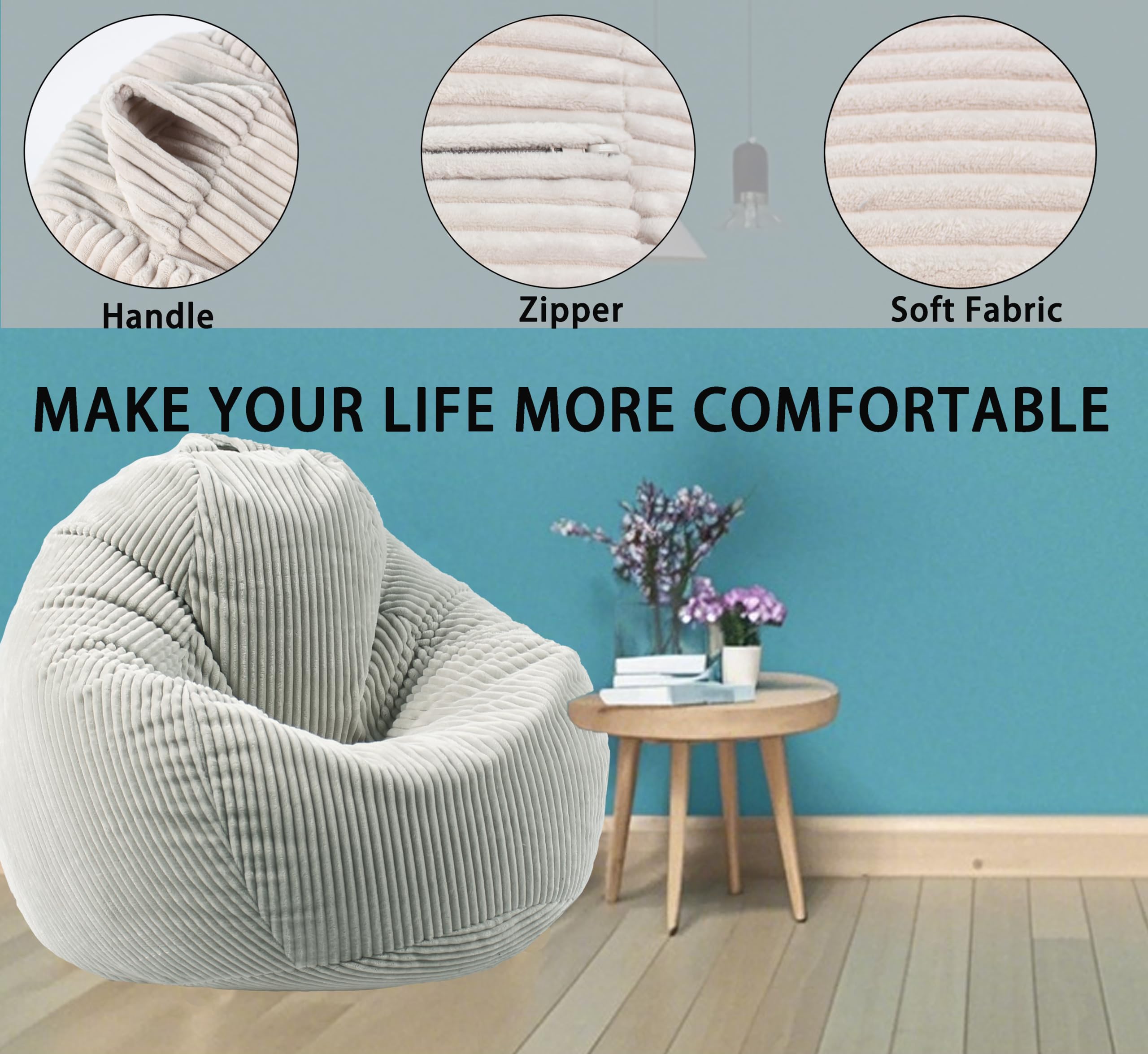 Memory Foam Bean Bag Chair for Kids and Teens