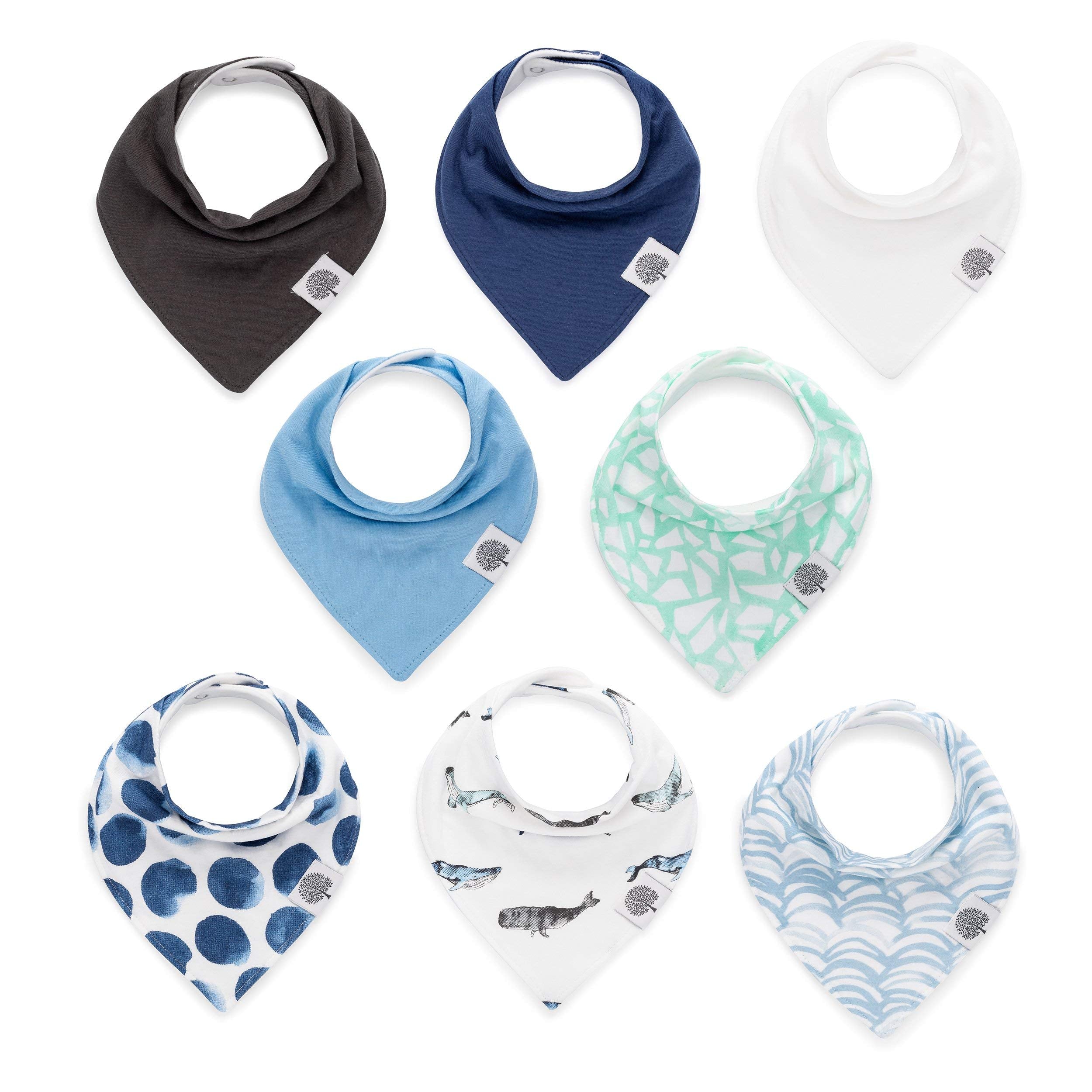 Bandana Drool Bibs 8 Pack Baby Bibs for Boys, Girls, Unisex