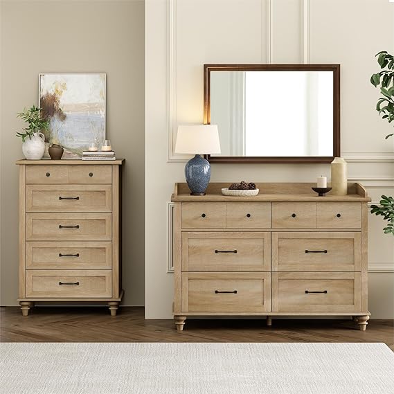 Dresser for Bedroom Set of 2, 1 Dresser for Kids Bedroom with 6 Drawers,