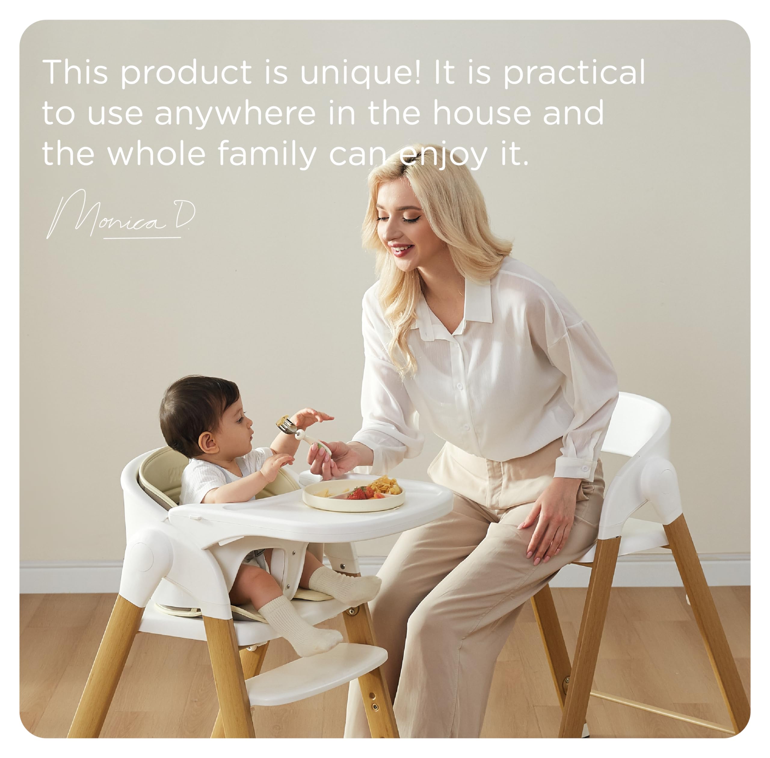 High Chair for Babies and Toddlers Adjustable Foldable Convertible 5 Point Harness Easy