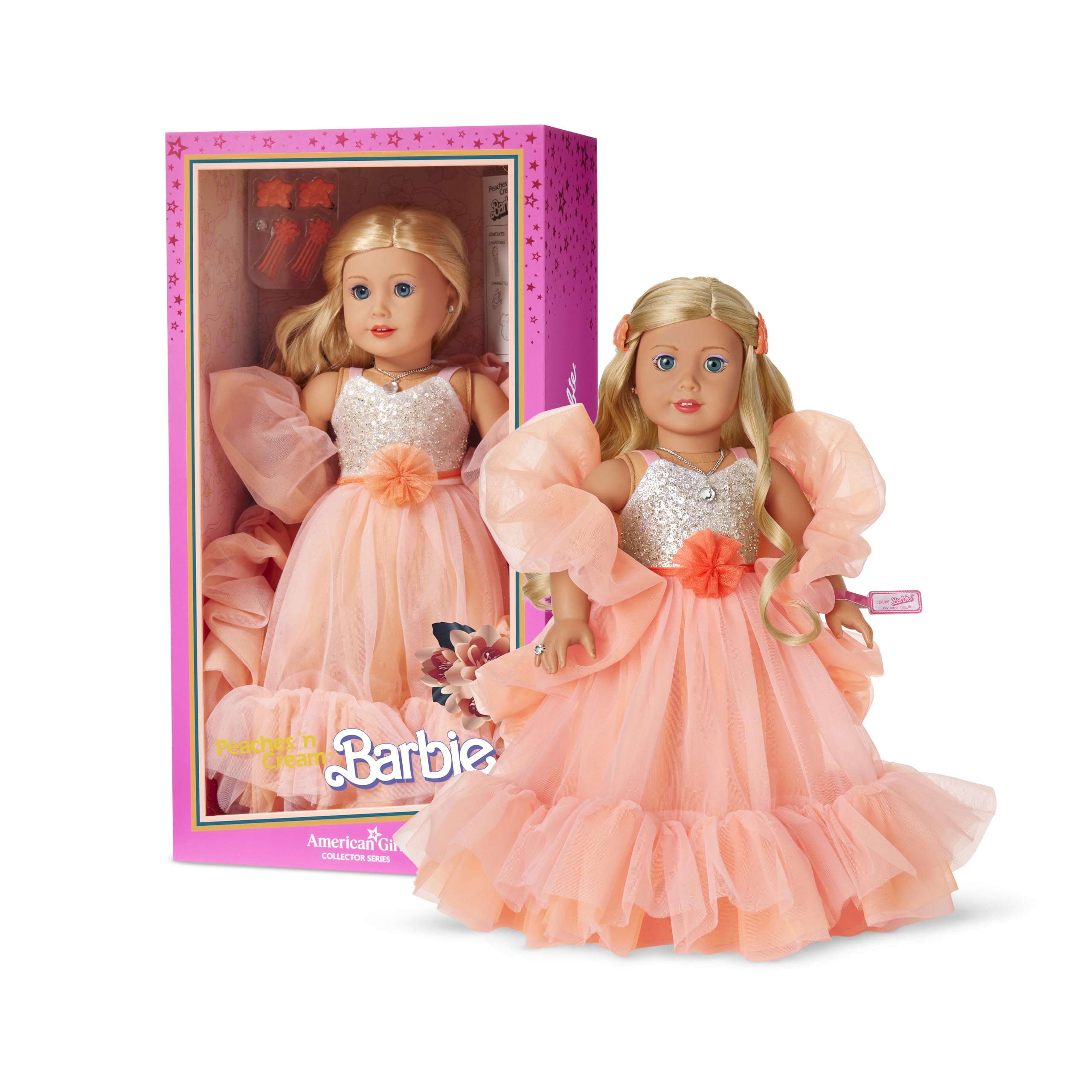 Barbie, 18-inch Doll, Peaches ’n Cream Collector Doll with Blonde Hair, for Ages 8+