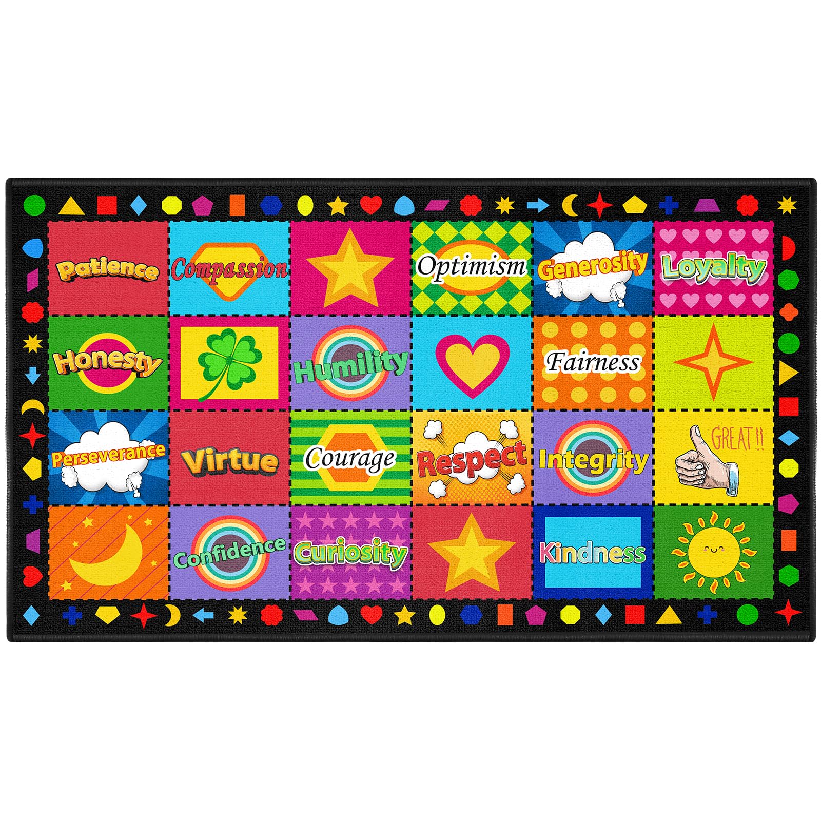Corlorful Classroom Rug 7'5"x13' Educational Encourage Classroom Carpet
