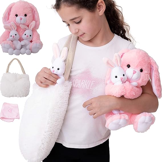 Panda Stuffed Animal Bear Plush Toy for Girls 5 PCS Set - Mommy