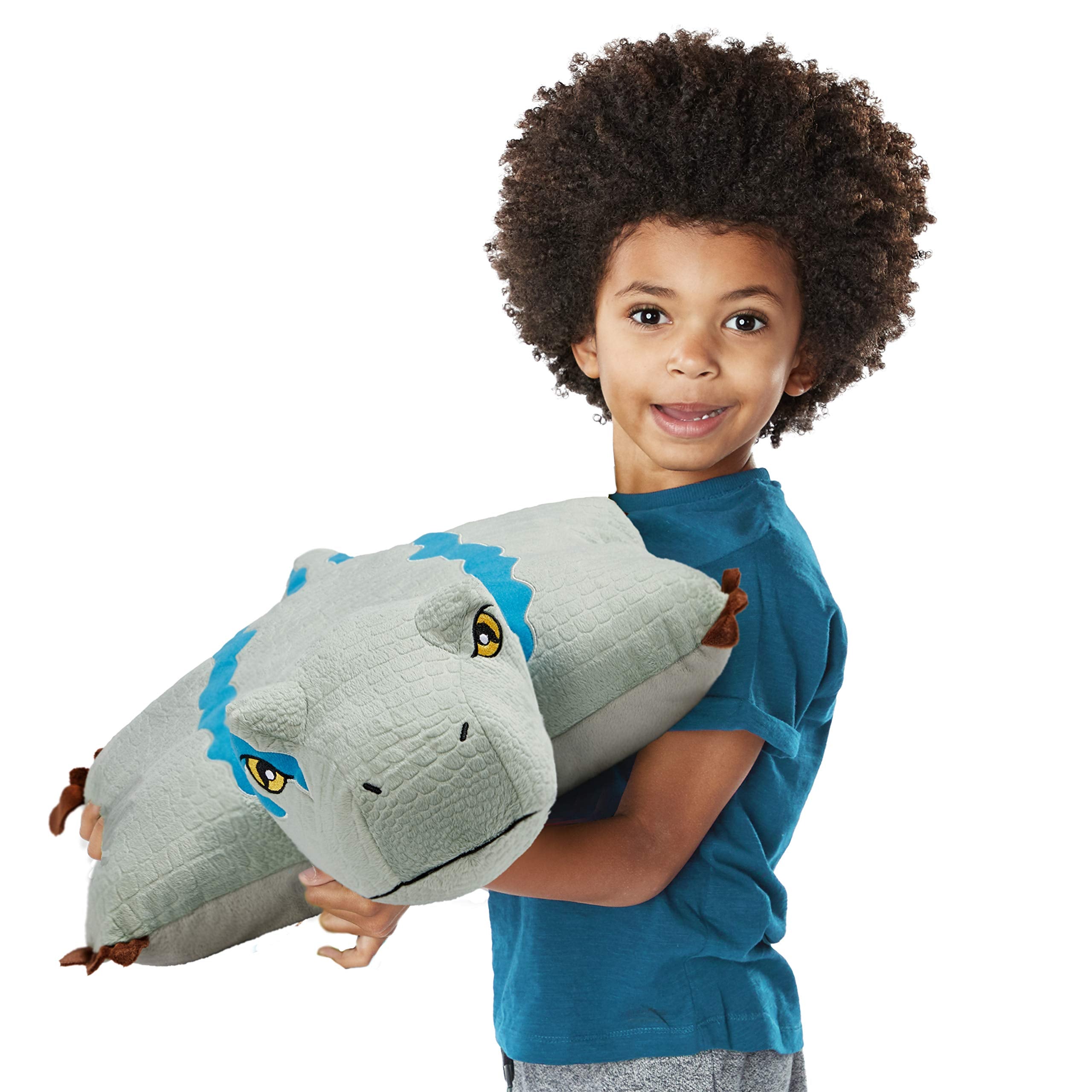16” Blue Velociraptor Stuffed Animal, Jurassic World Dinosaur Plush Toy