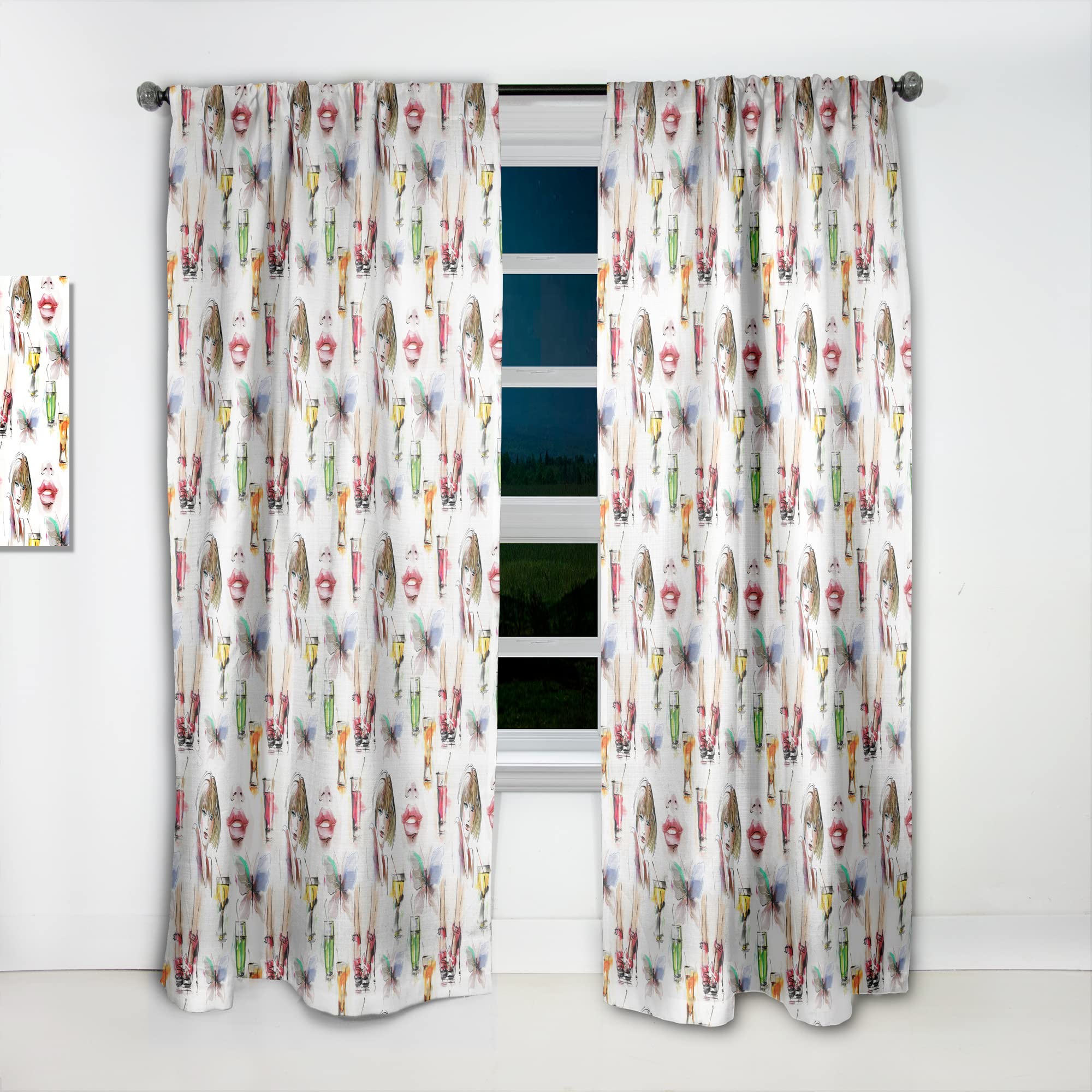 Curtains 'Beauty and Fashion Pattern with Girls' Curtains for Bedroom