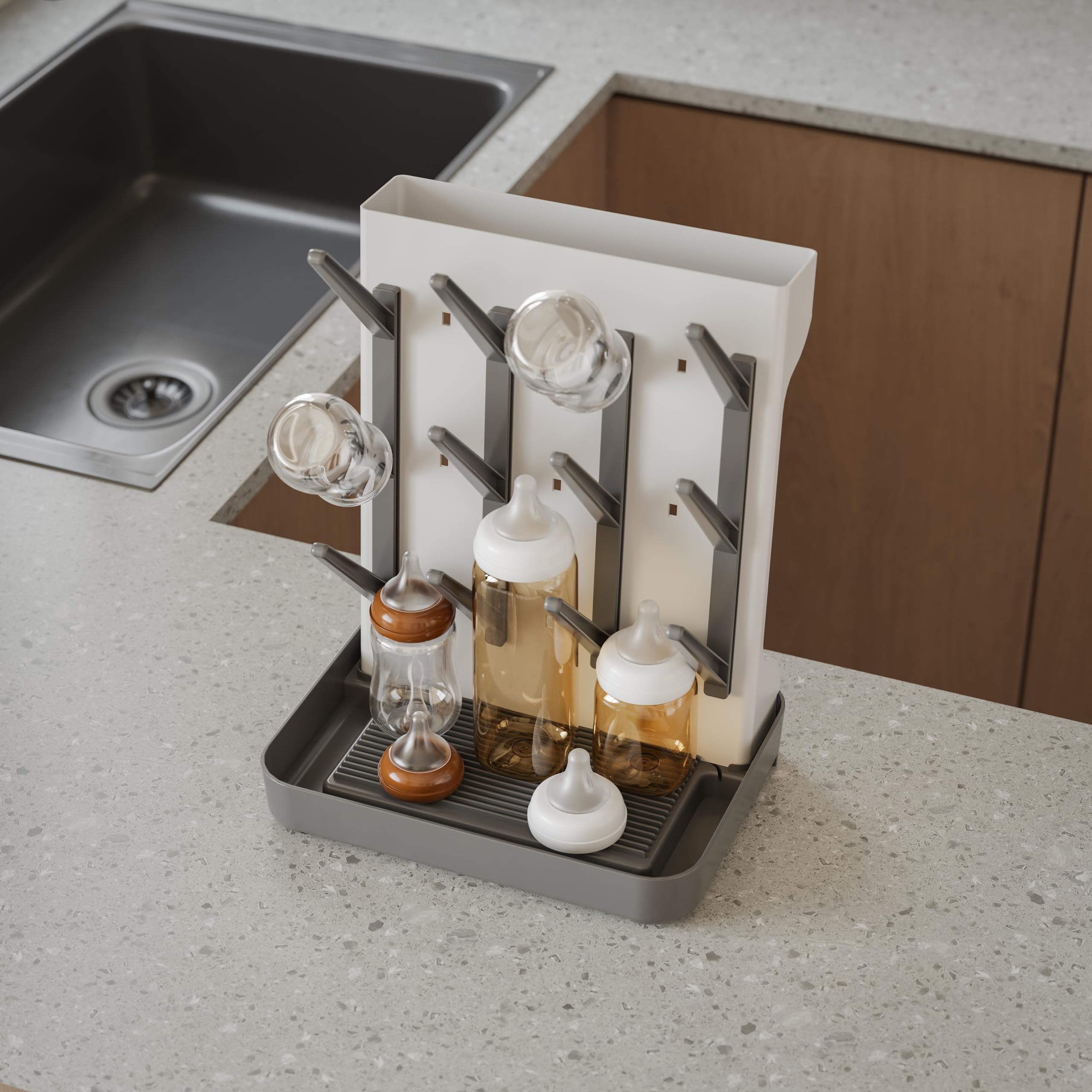 Baby Bottle Drying Rack,Large Vertical Drying Tower Bottle Rack Holder Space