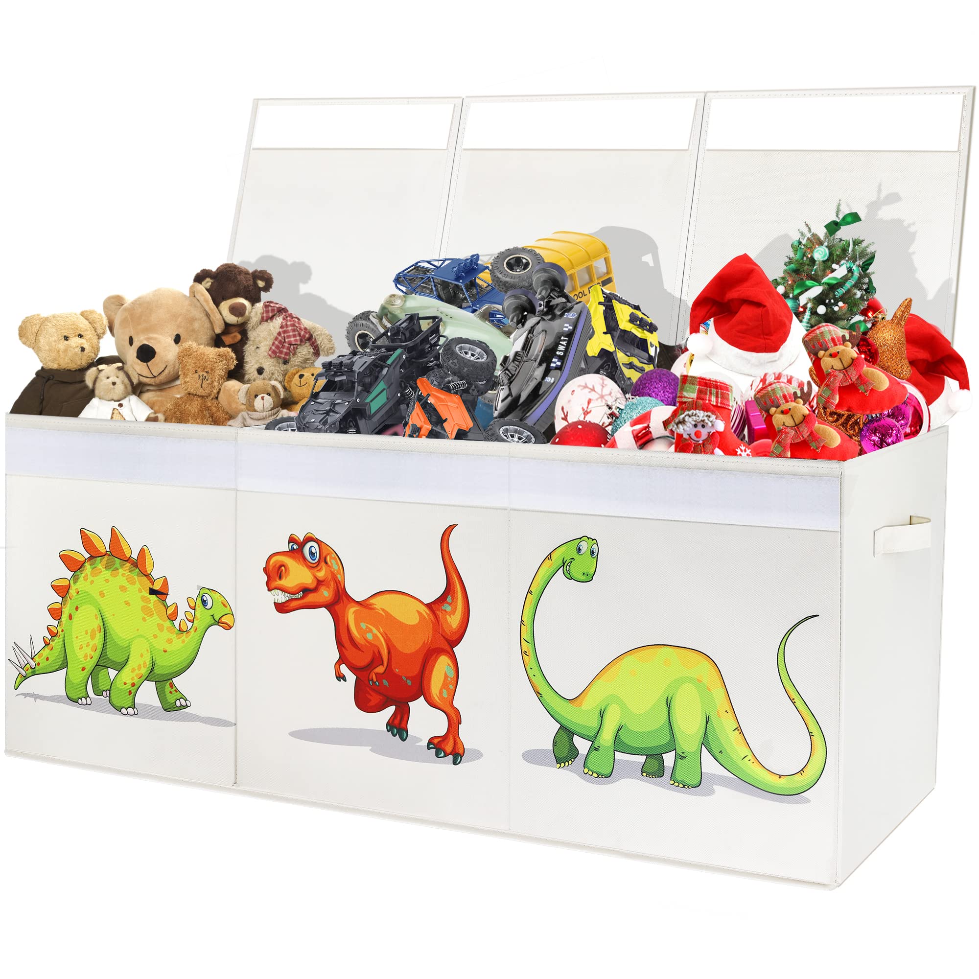 Boys, Toy Chest for Boys,Sturdy & Foldable, Removable Divider