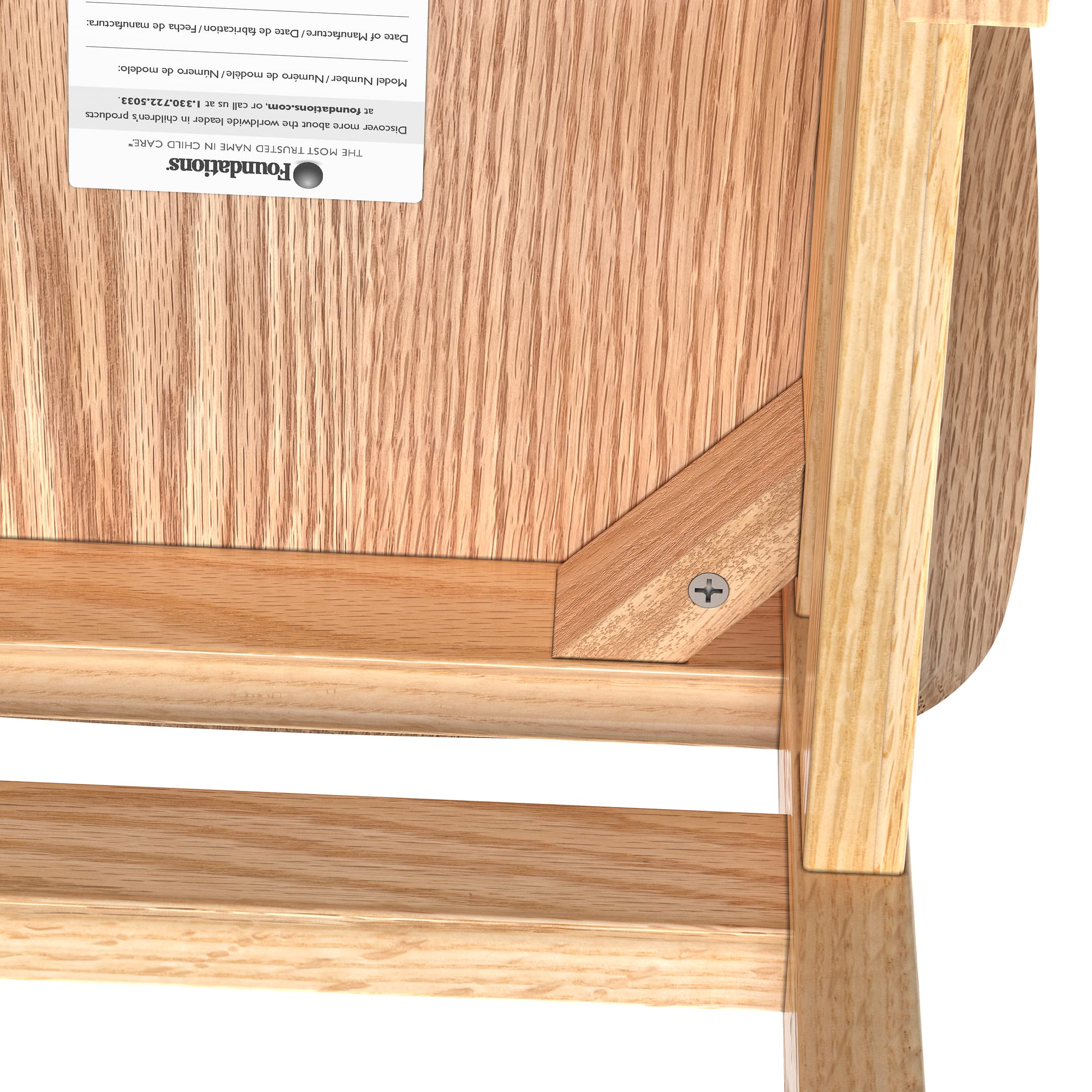 Kids Wooden School Chairs 8 Inch Red Oak 2 Pack