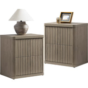 Night Stand Set of 2 Nightstands with 2 Drawers Storage Bedside