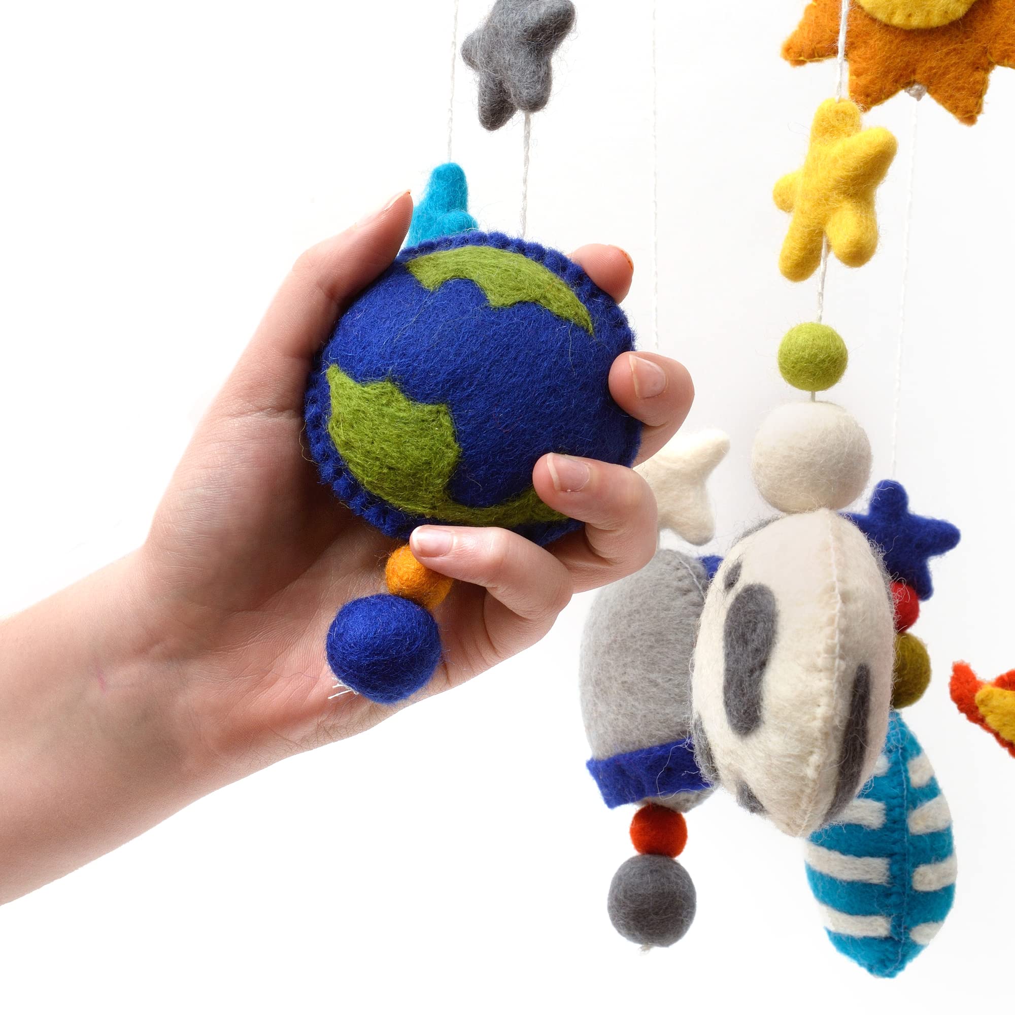 Space Nursery Mobile Solar System Crib Decor