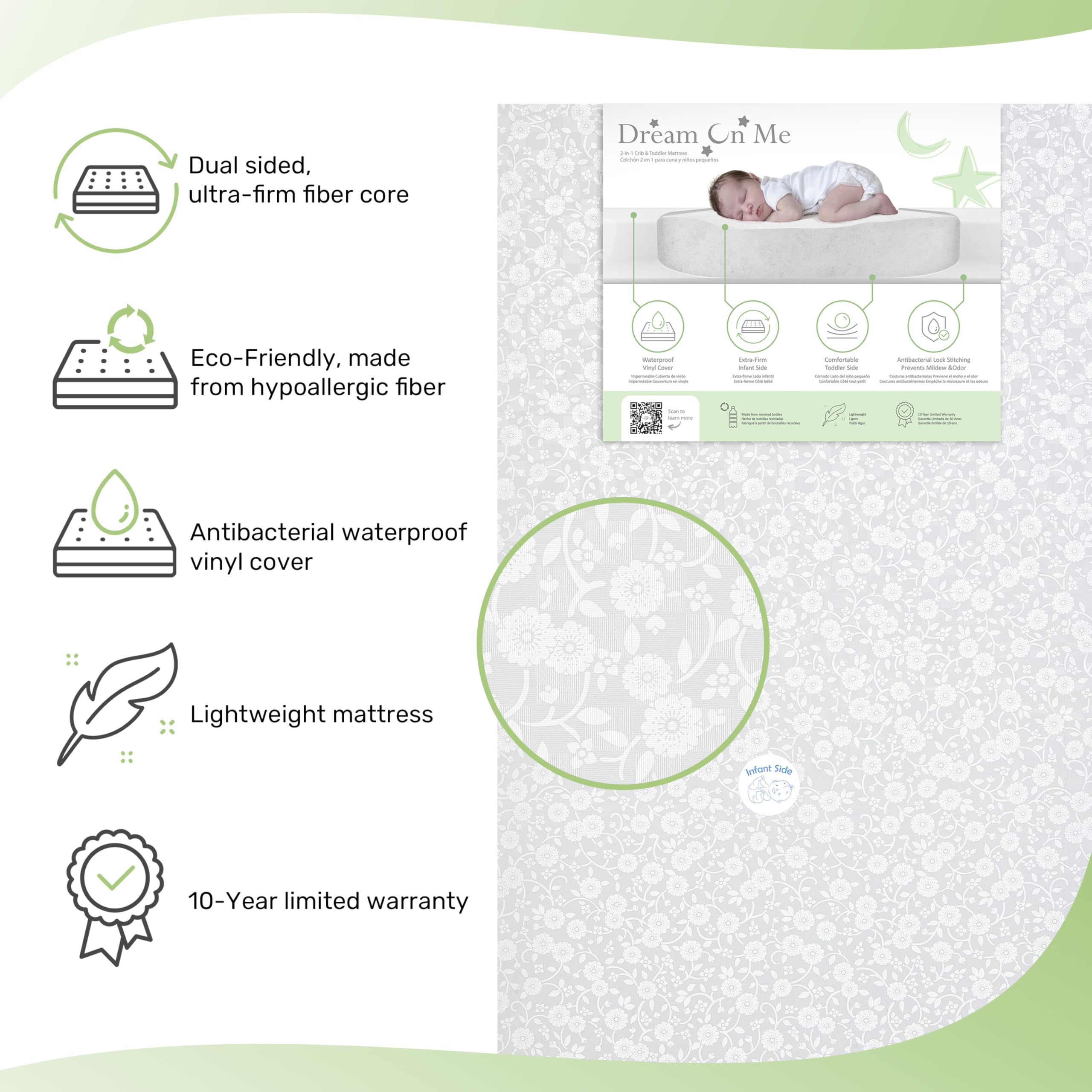 Orthopedic Firm Fiber Crib Mattress Waterproof