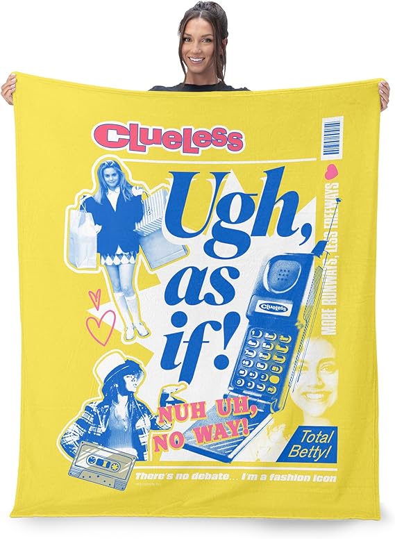 Paramount Clueless Ugh As If Silk Touch Throw Blanket