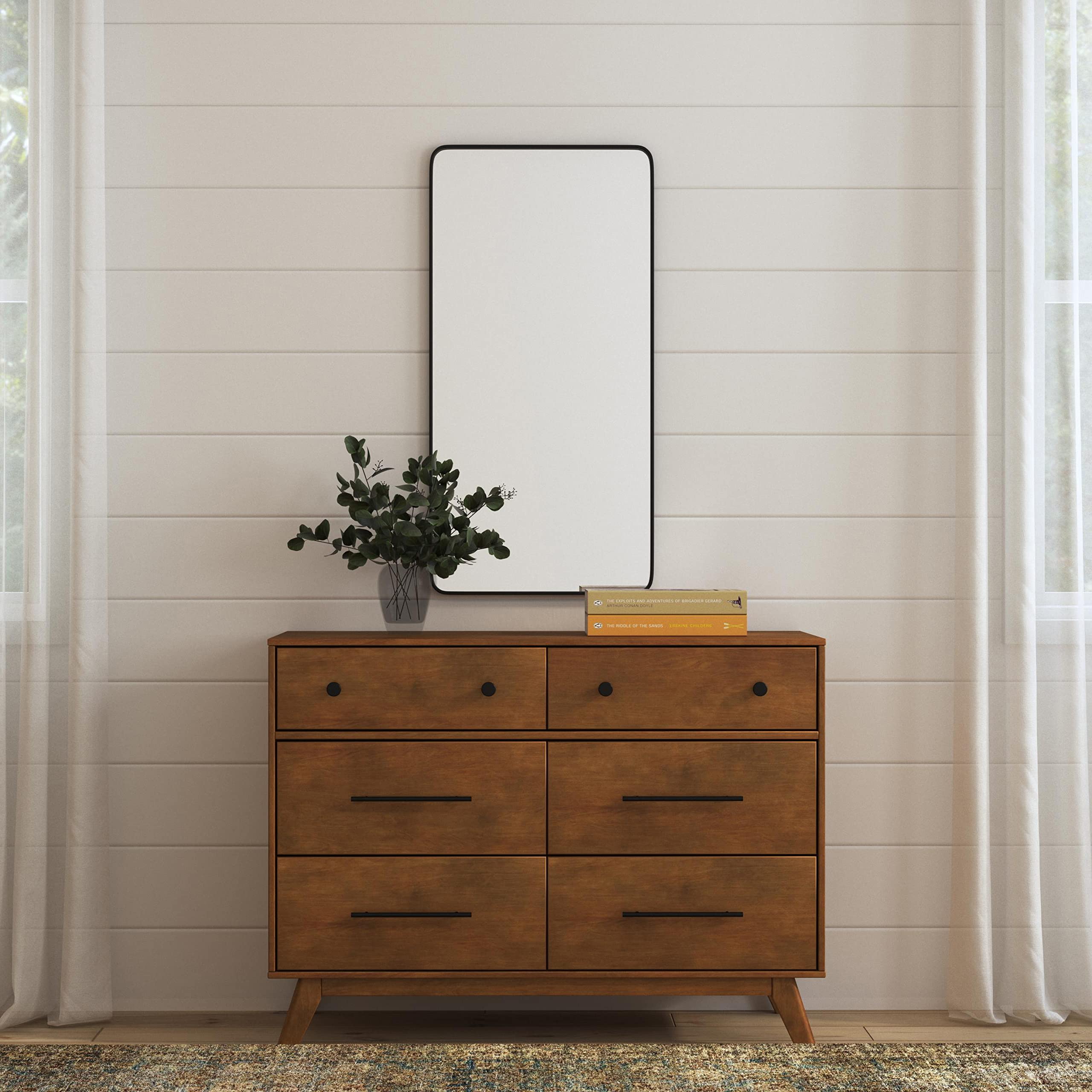 6-Drawer Baby Dresser for Bedroom - GREENGUARD Gold s -Dresser for Kids Bedroom, Living Room, Nursery -Walnut