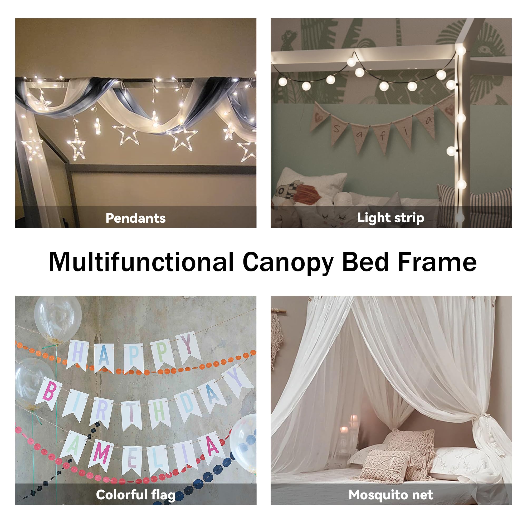 Twin House Bed Frame with Wood Slats