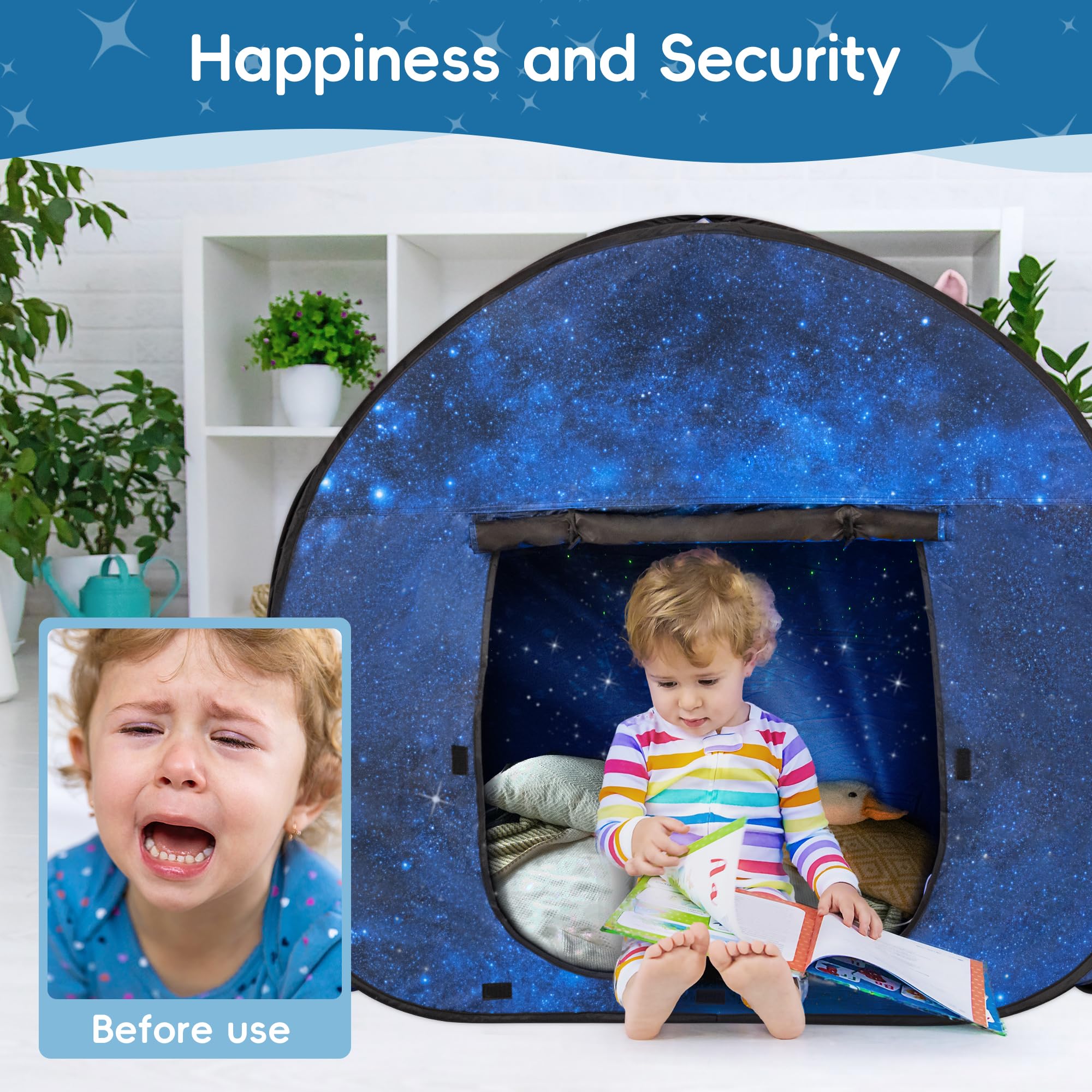 Blackout Sensory Tent for Kids with Autism - Starry Night