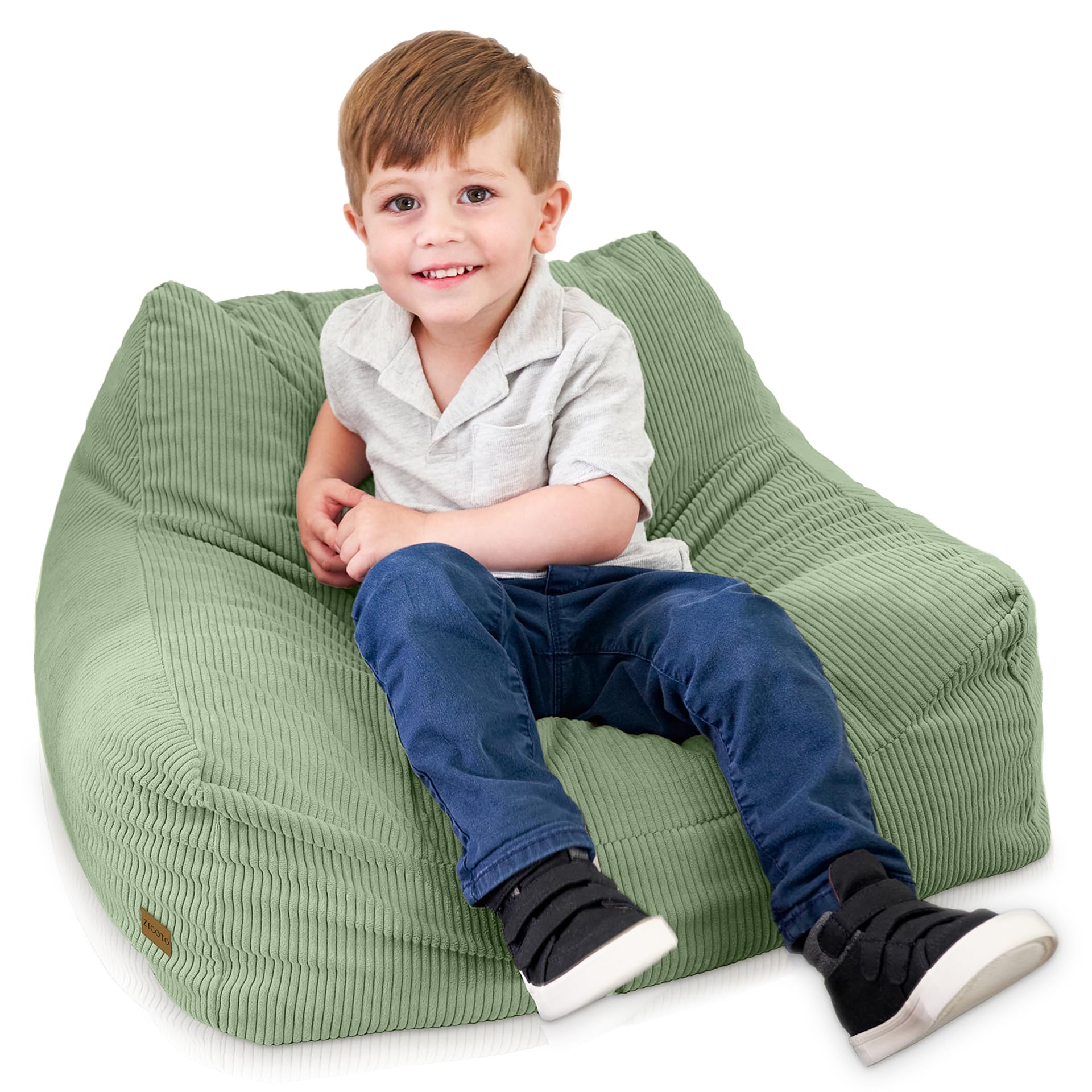 Memory Foam Bean Bag Chair for Toddlers - Kids Lounger for Nursery and Playroom