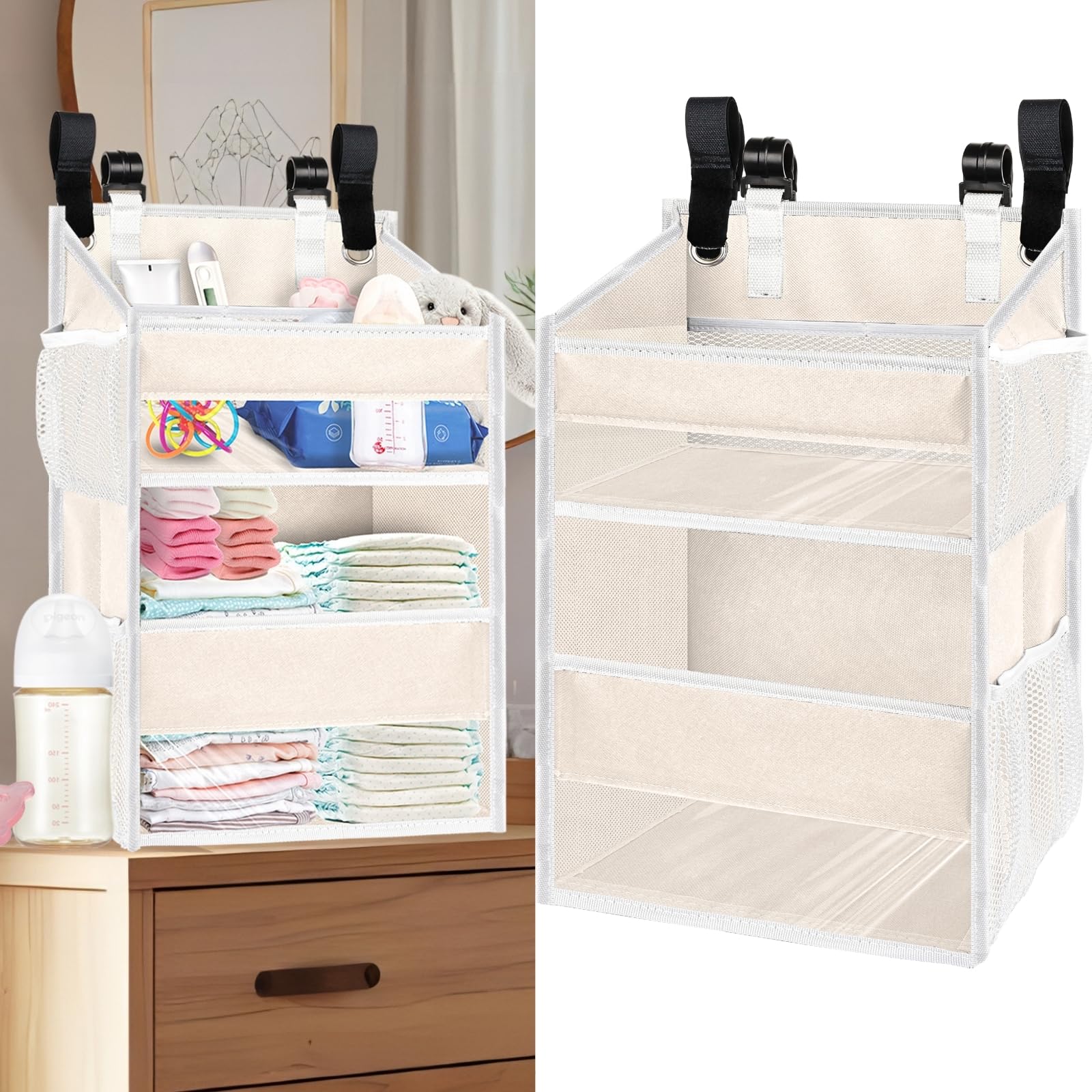 home Hanging Diaper Organizer for Changing Table,Cribs,Car,Playard