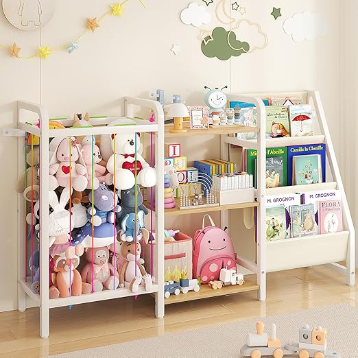 B1 Kids Bookshelf and Toy Storage, 3-Tier Book Shelf for Kids Rooms