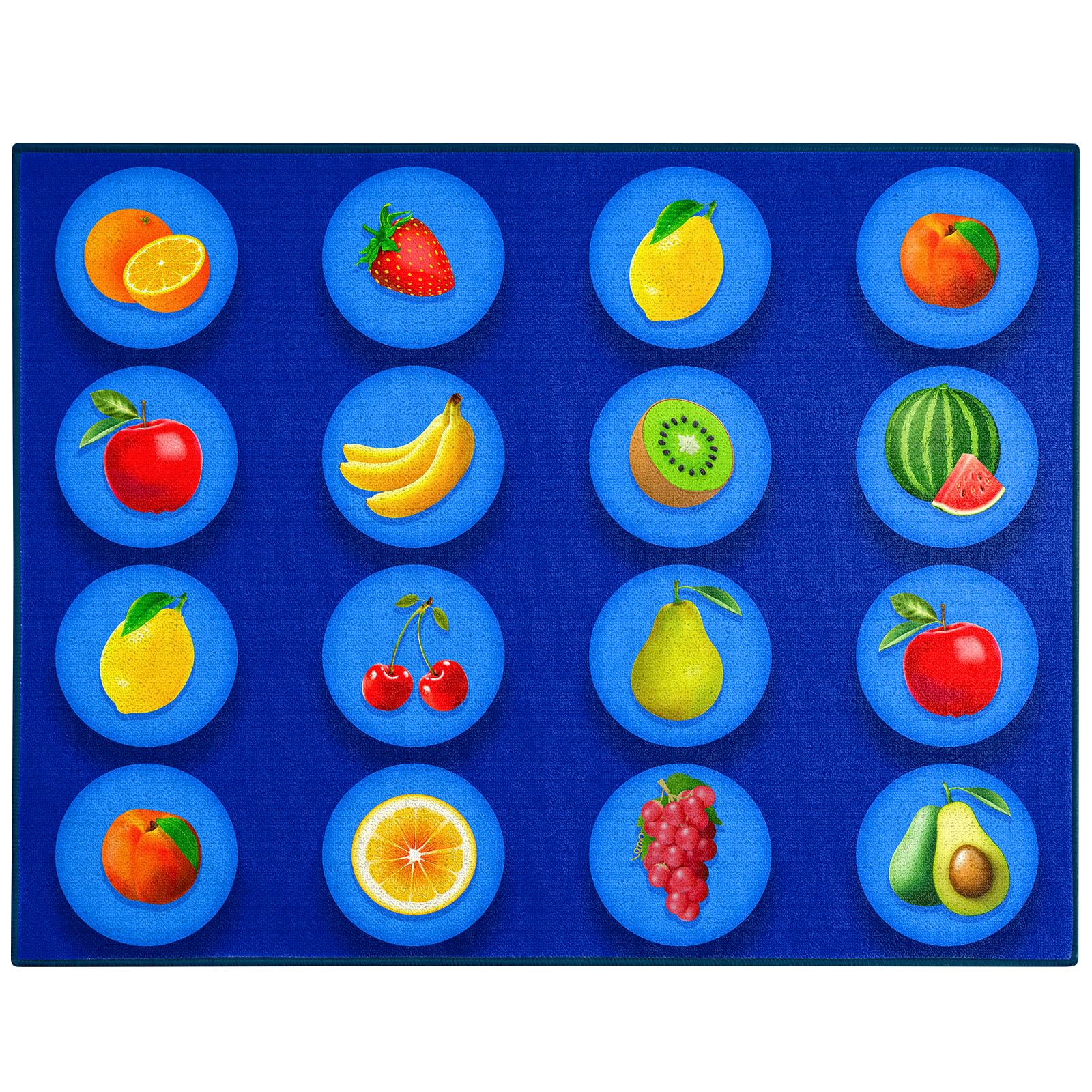 Classroom Rug 16 Seats Various Fruit Learning Seating Classroom Carpet