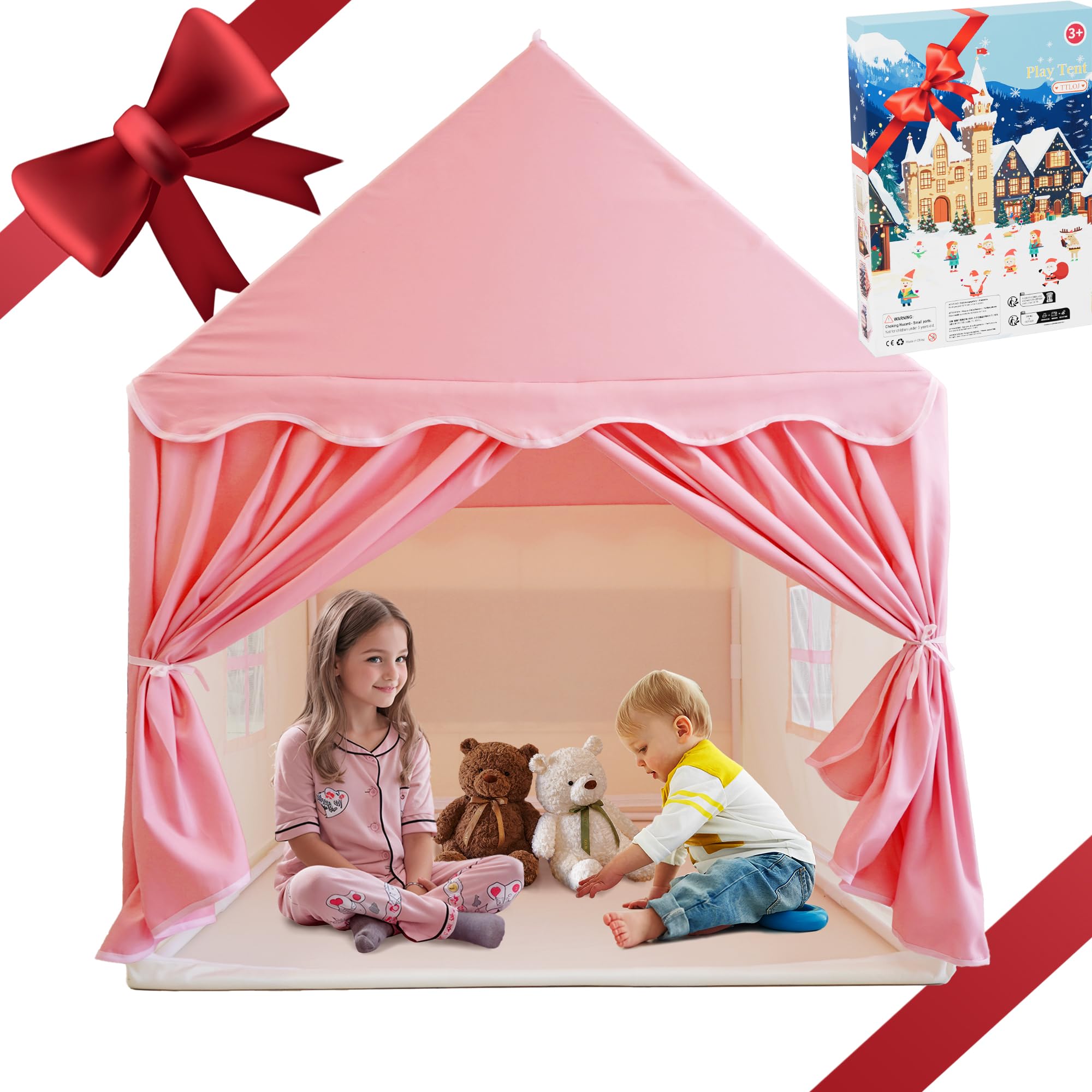 Gift for Christmas Kids Play Tents for Girls, Princess Castle Tent
