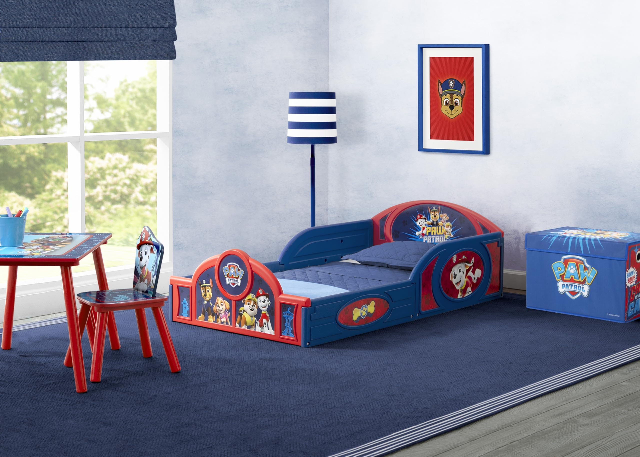 PAW Patrol 4-Piece Toddler Room-in-a-Box Set – Includes Sleep and Play Toddler Bed