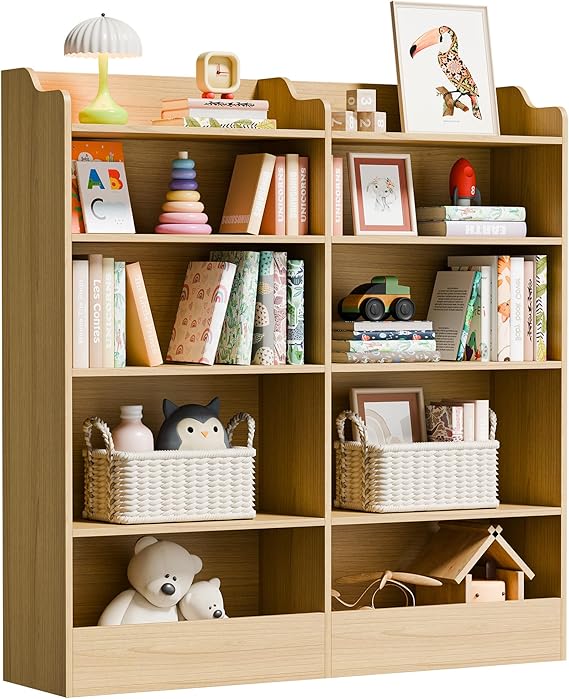 Toy Storage Organizer, 5 Tier Kids Bookshelf, 10 Cube Toddler Bookcase