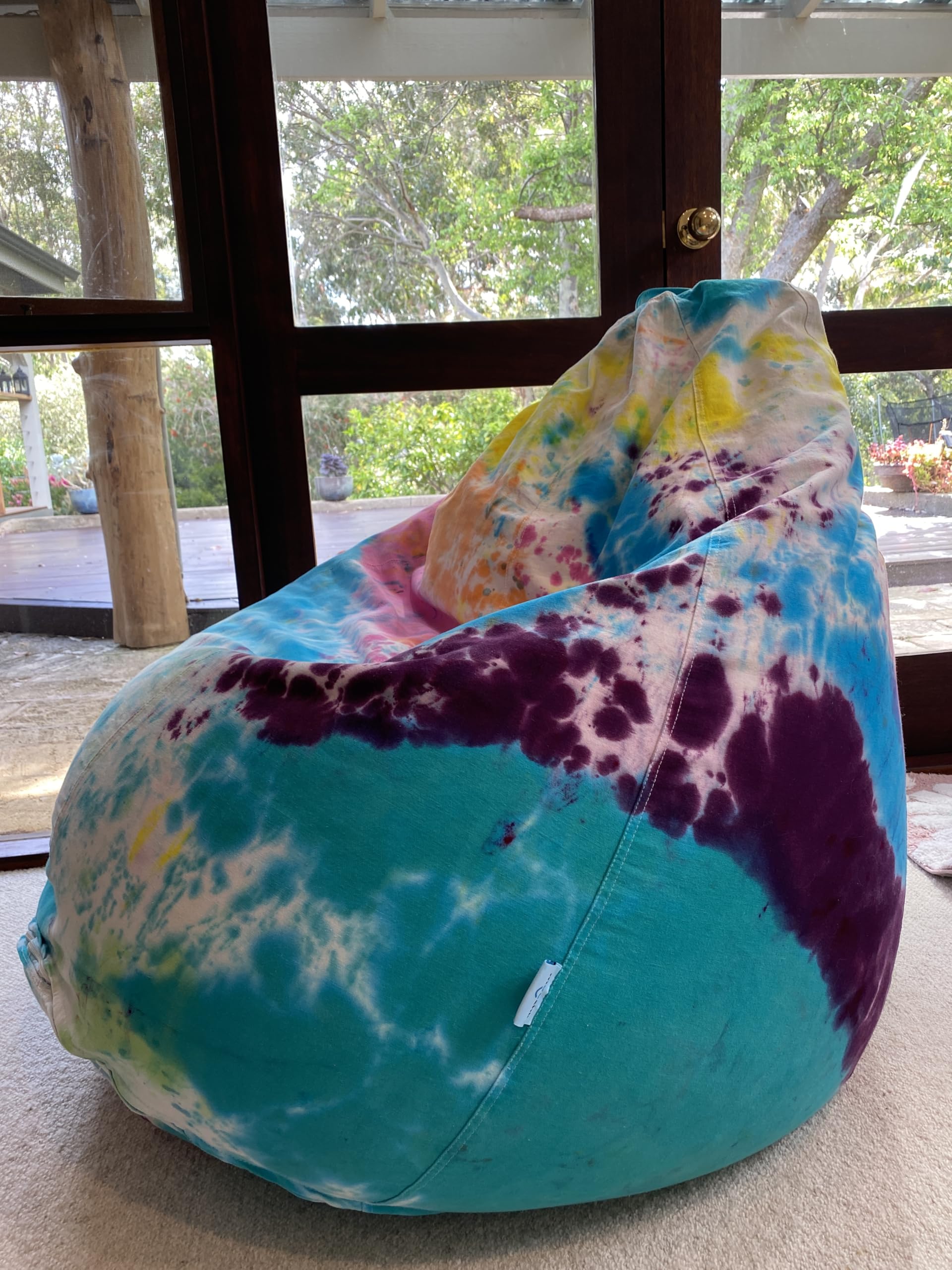DIY Tie Dye Bean Bag Chair Cover for Kids, Teens & Adults (Family DIY Project) – Soft