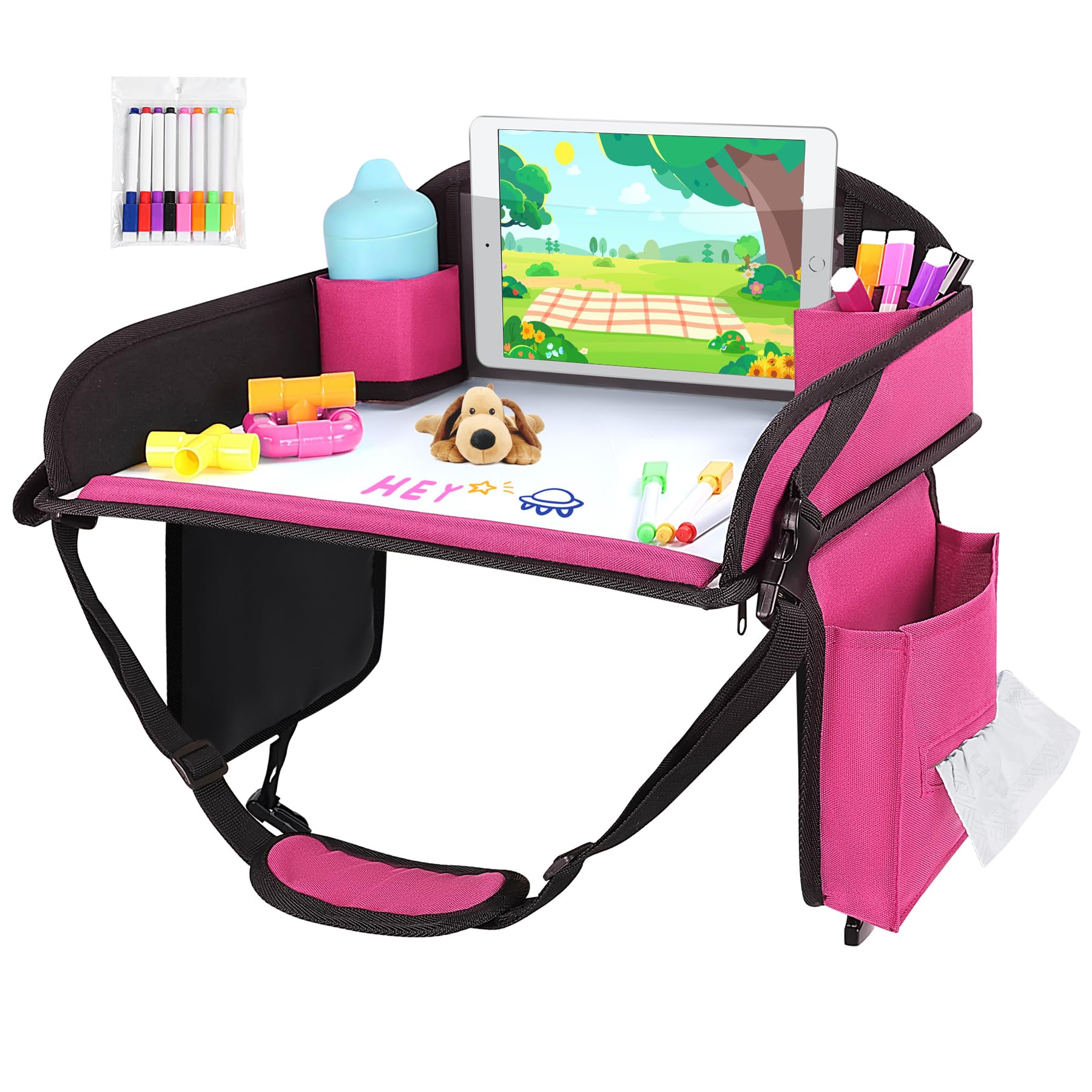 Kids Travel Tray, Travel Tray For Kids Car Seat, Toddler Road Trip Essentials